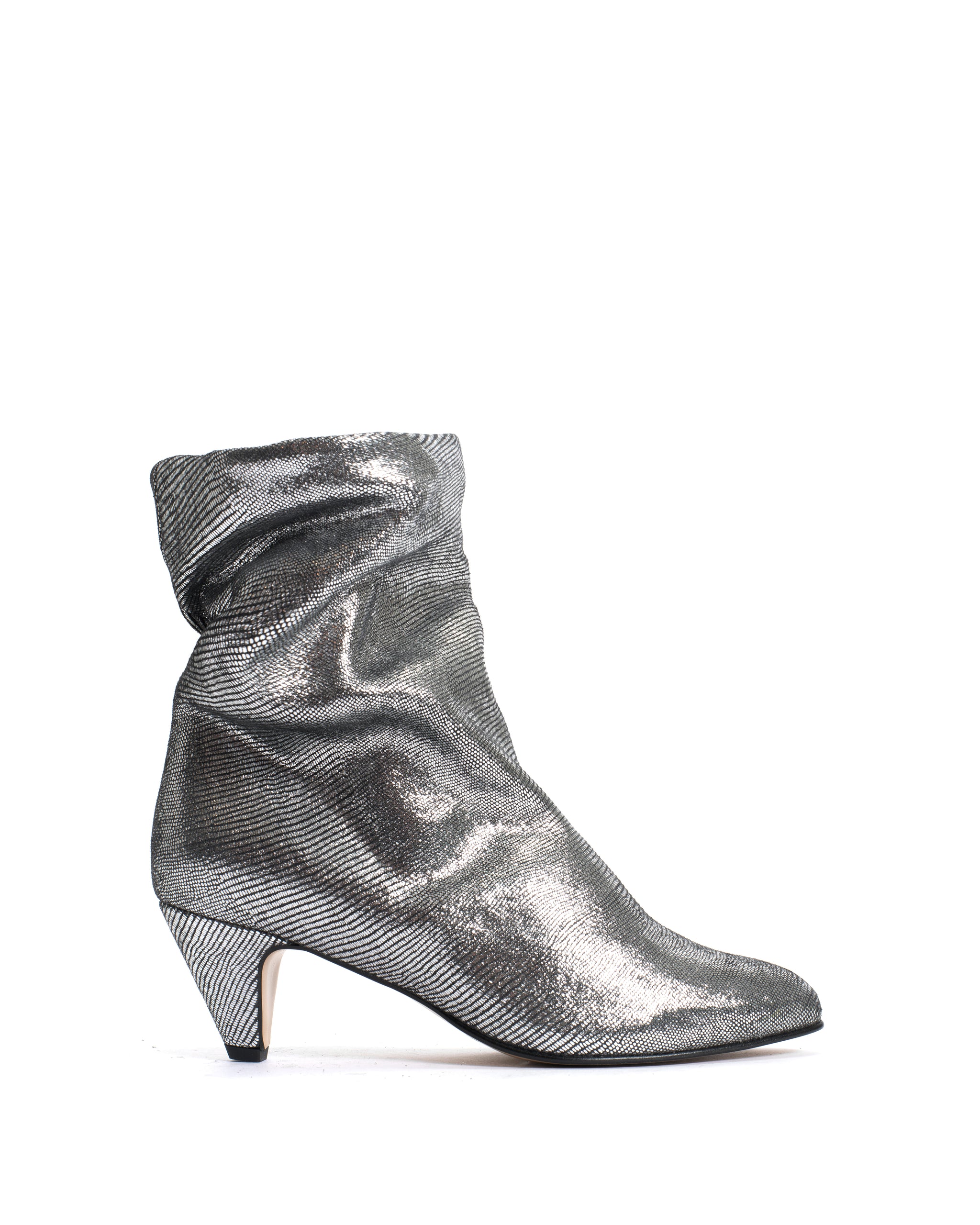 Vully 50 stiletto Lizard metallic goat Platinum - Anonymous Copenhagen