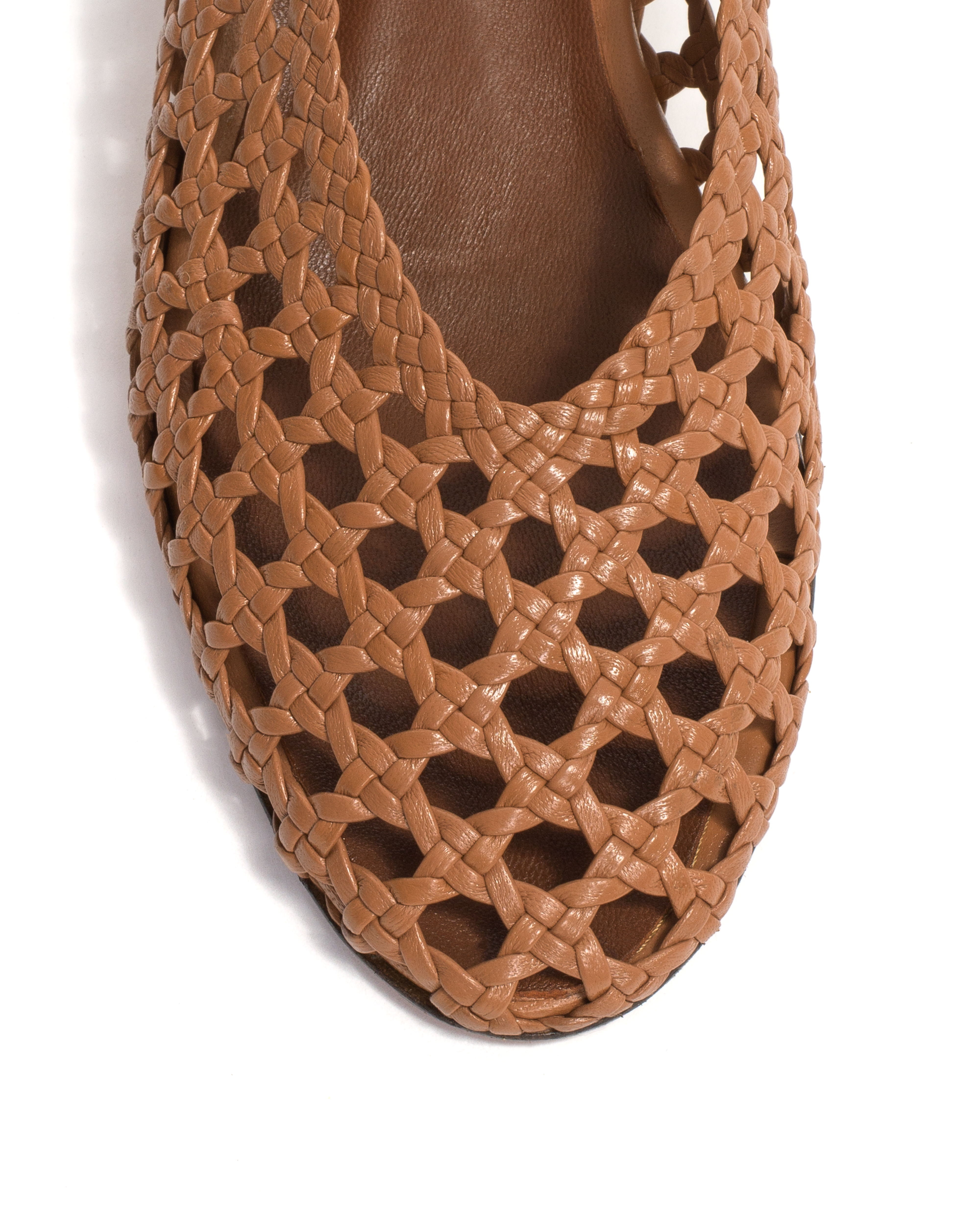 Sessi 40 hand-braided Hand-braided leather Caramel