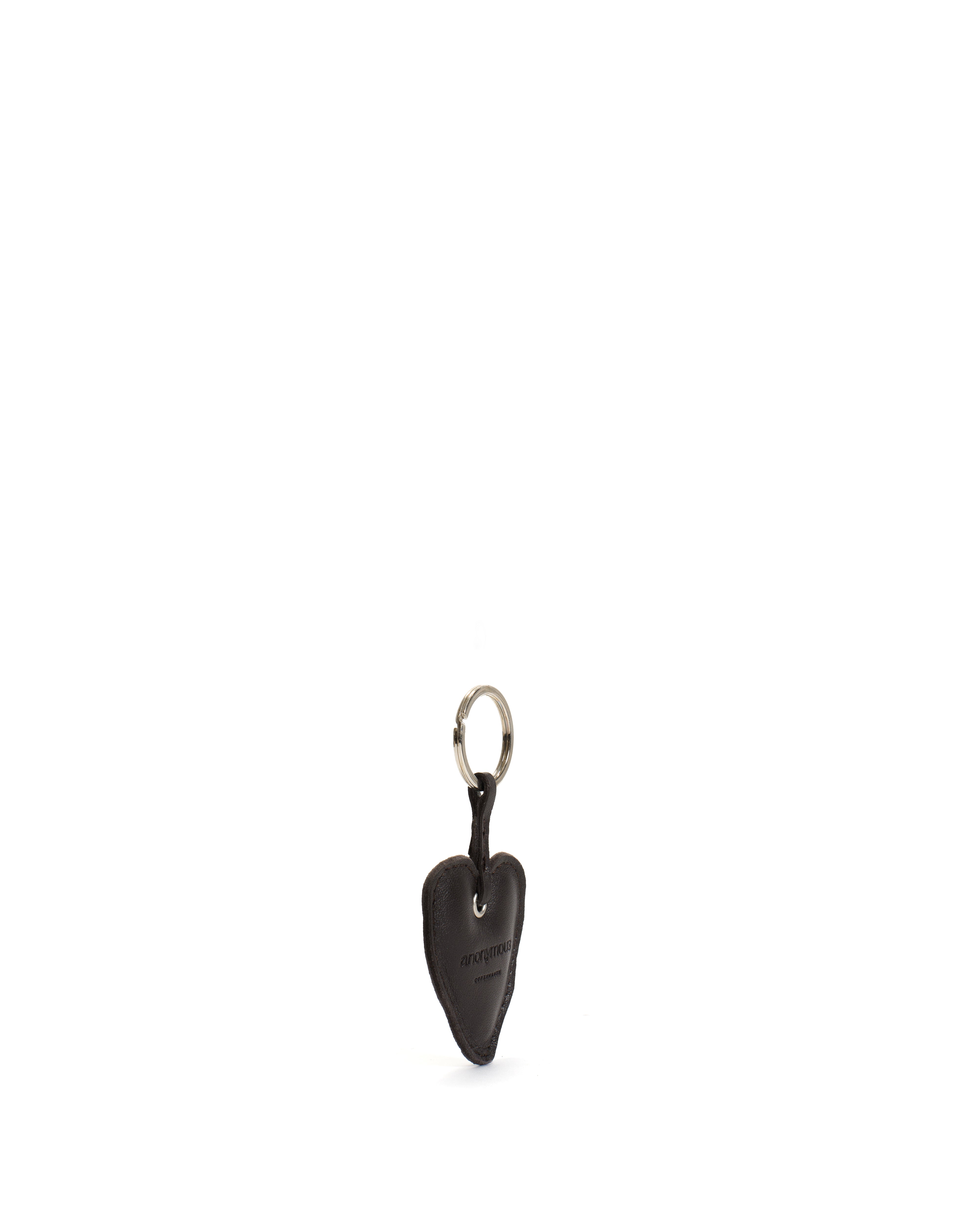 Heart keyring Shiny lamb Coffee brown