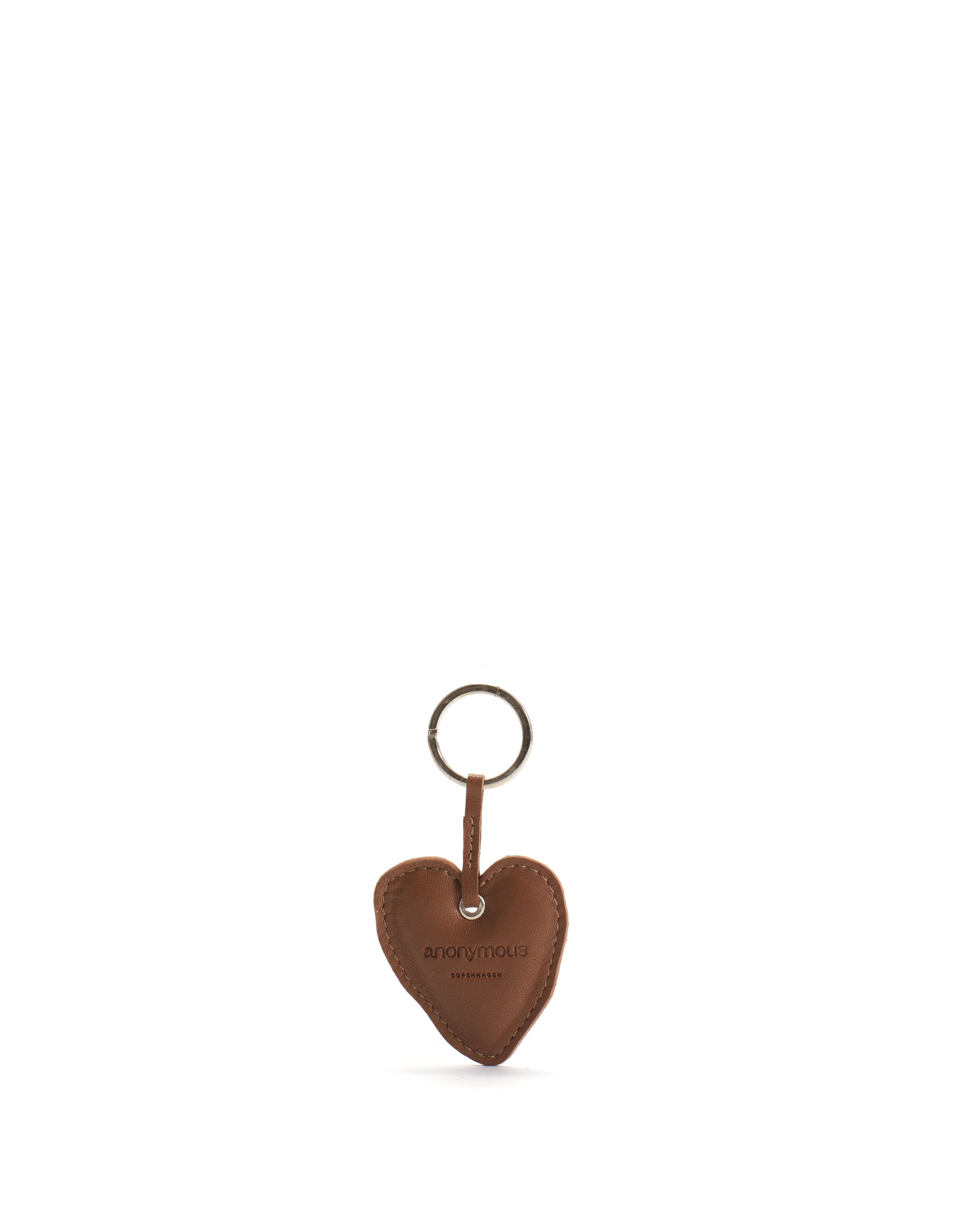 Heart keyring Shiny lamb Hazelnut