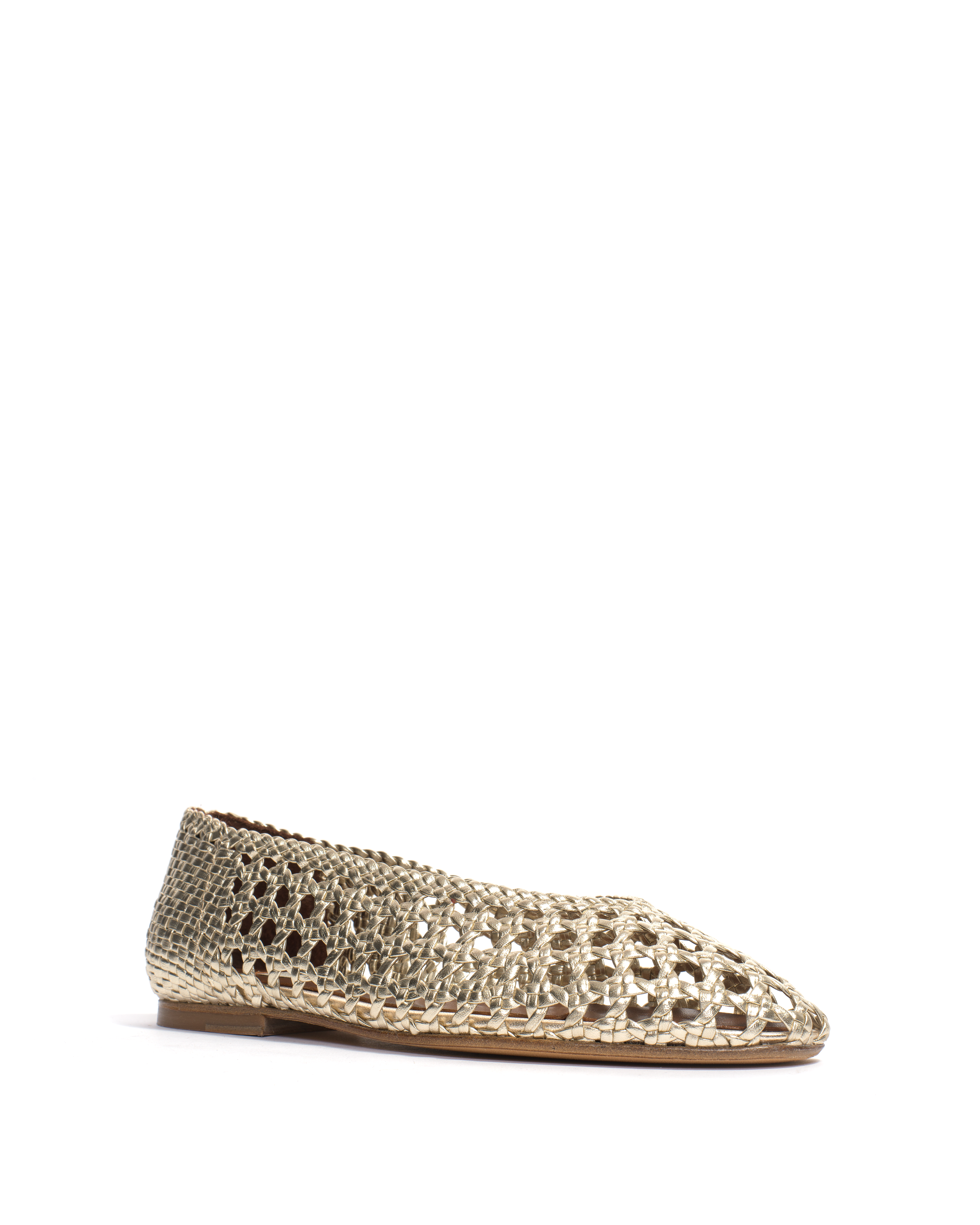 Sessi 10 hand-braided Hand-braided leather Champagne