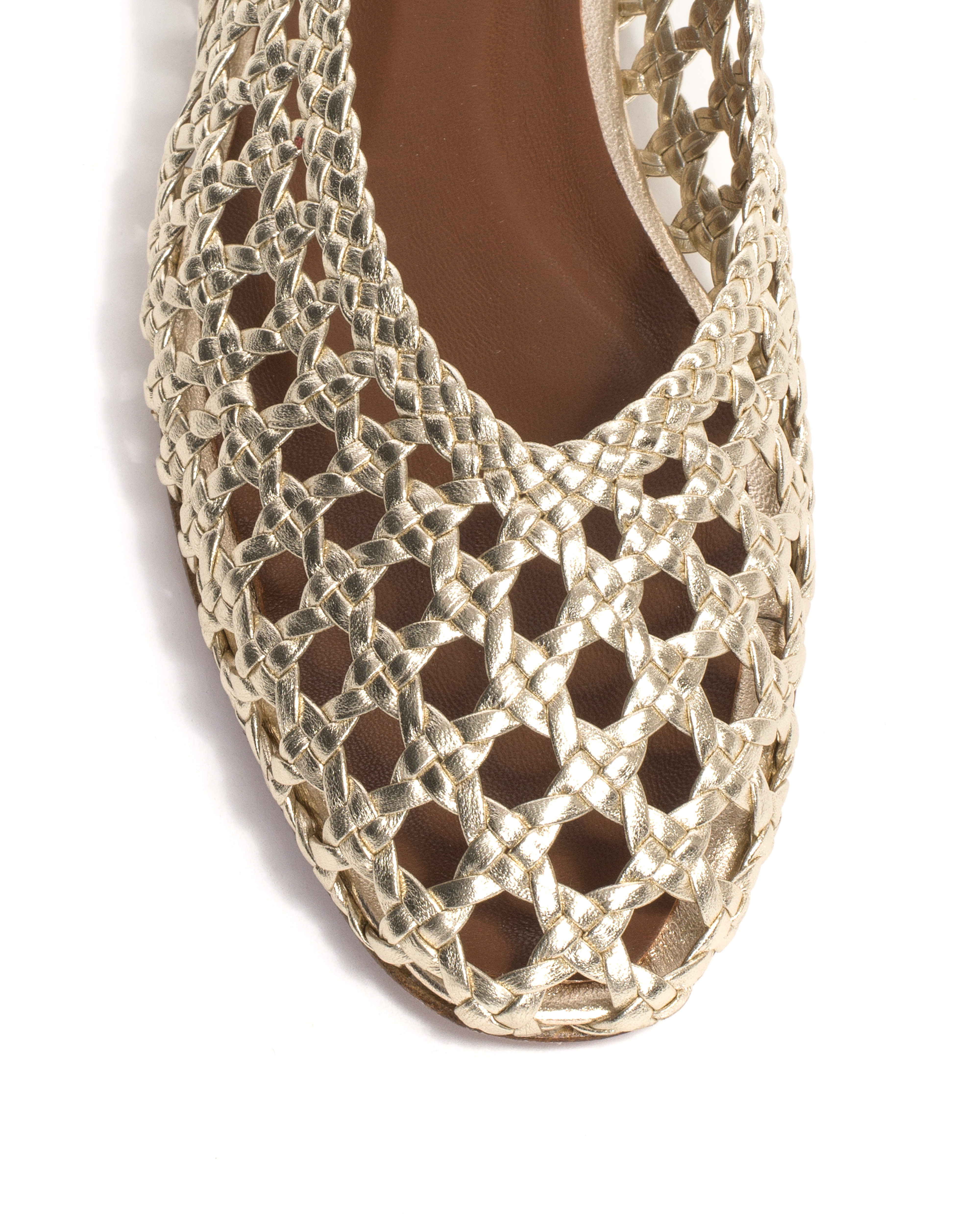 Sessi 10 hand-braided Hand-braided leather Champagne