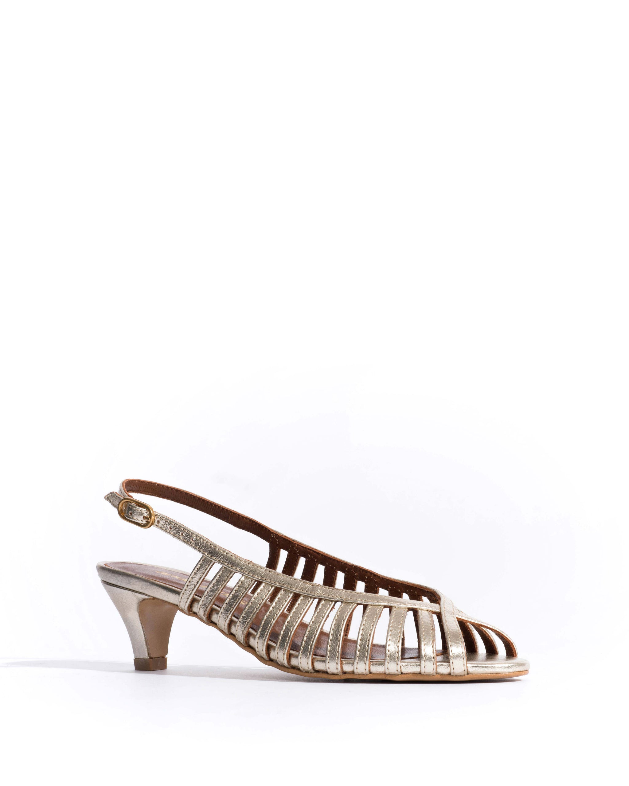 Carminho 40 stiletto Grained metallic goat Champagne - Anonymous Copenhagen Heels