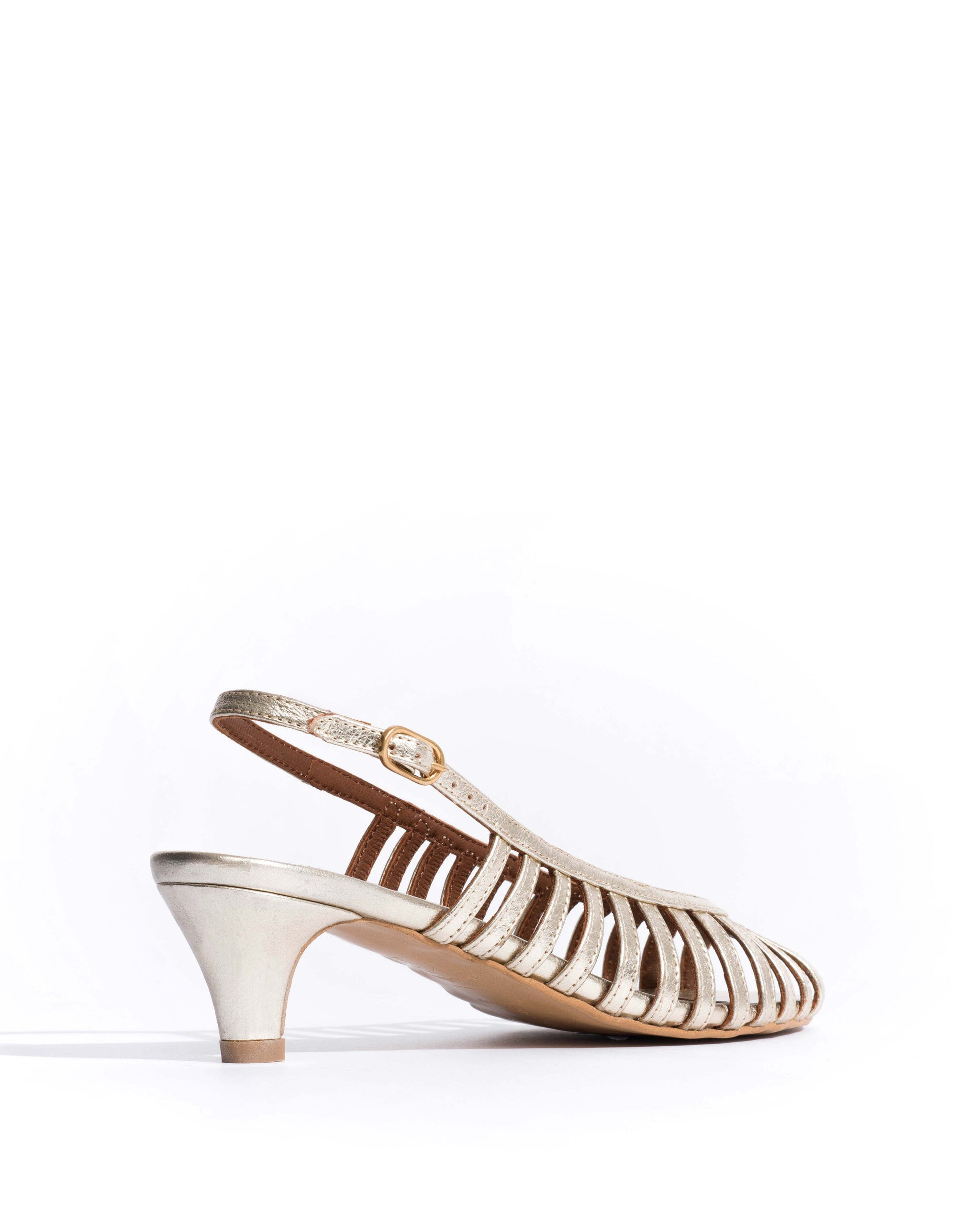 Carminho 40 stiletto Grained metallic goat Champagne - Anonymous Copenhagen Heels