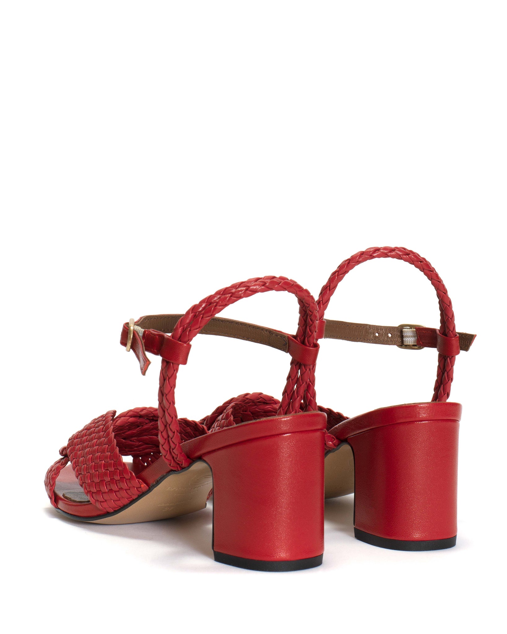 Dilaya 55 Hand-braided leather Ruby red