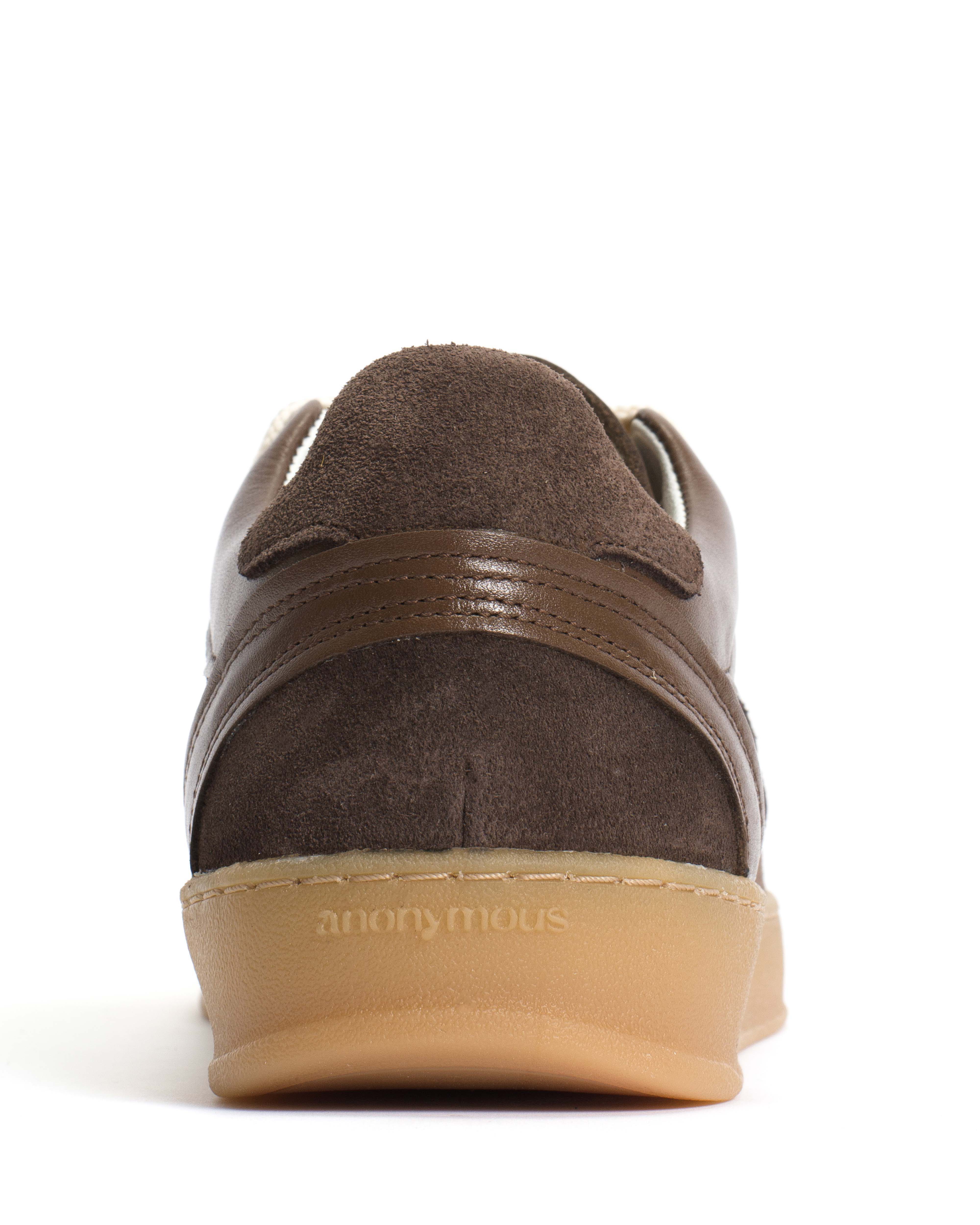 Elevate Calf suede & sleek leather Dark taupe & coffee brown