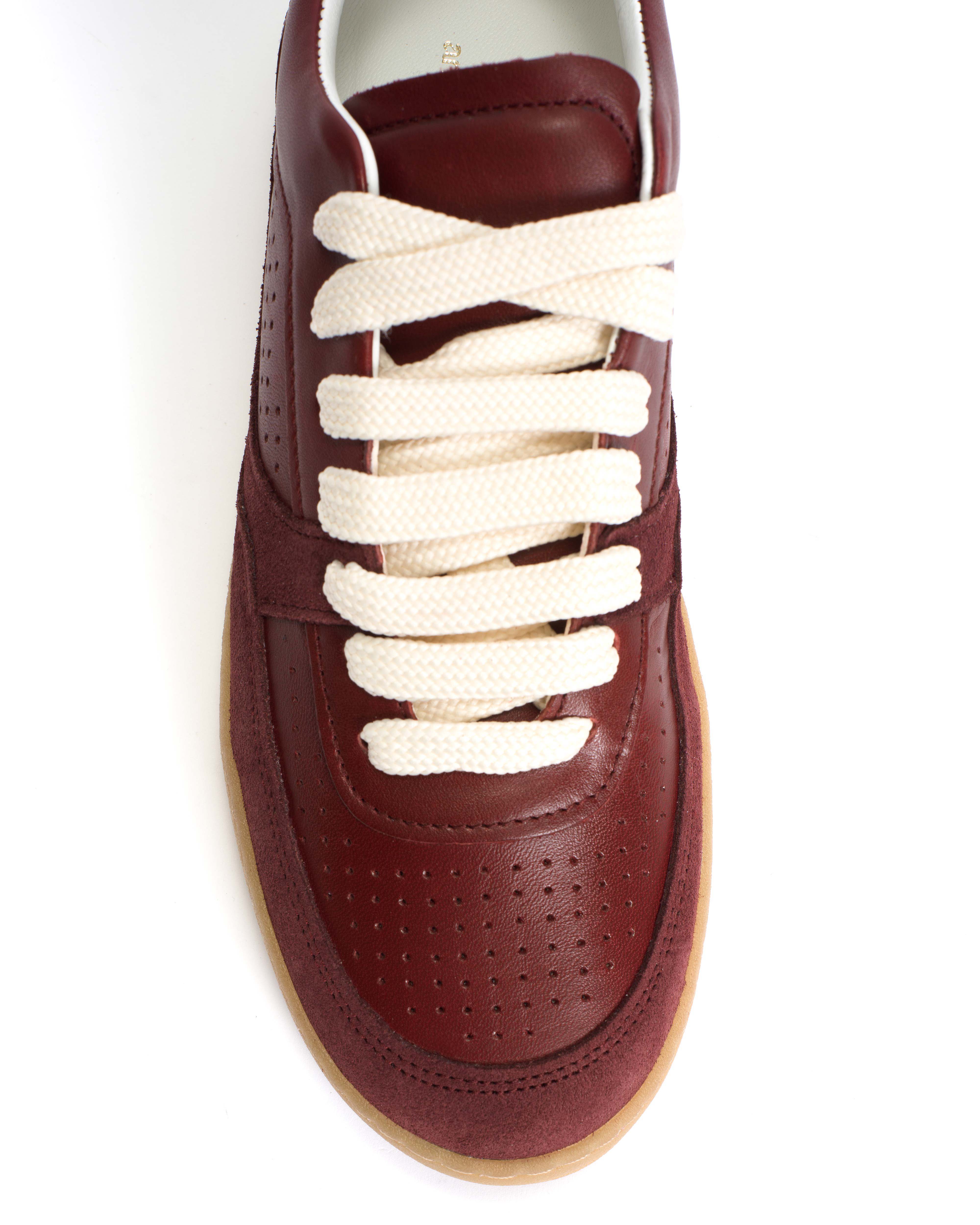 Elevate Calf suede & sleek leather Pomegranate