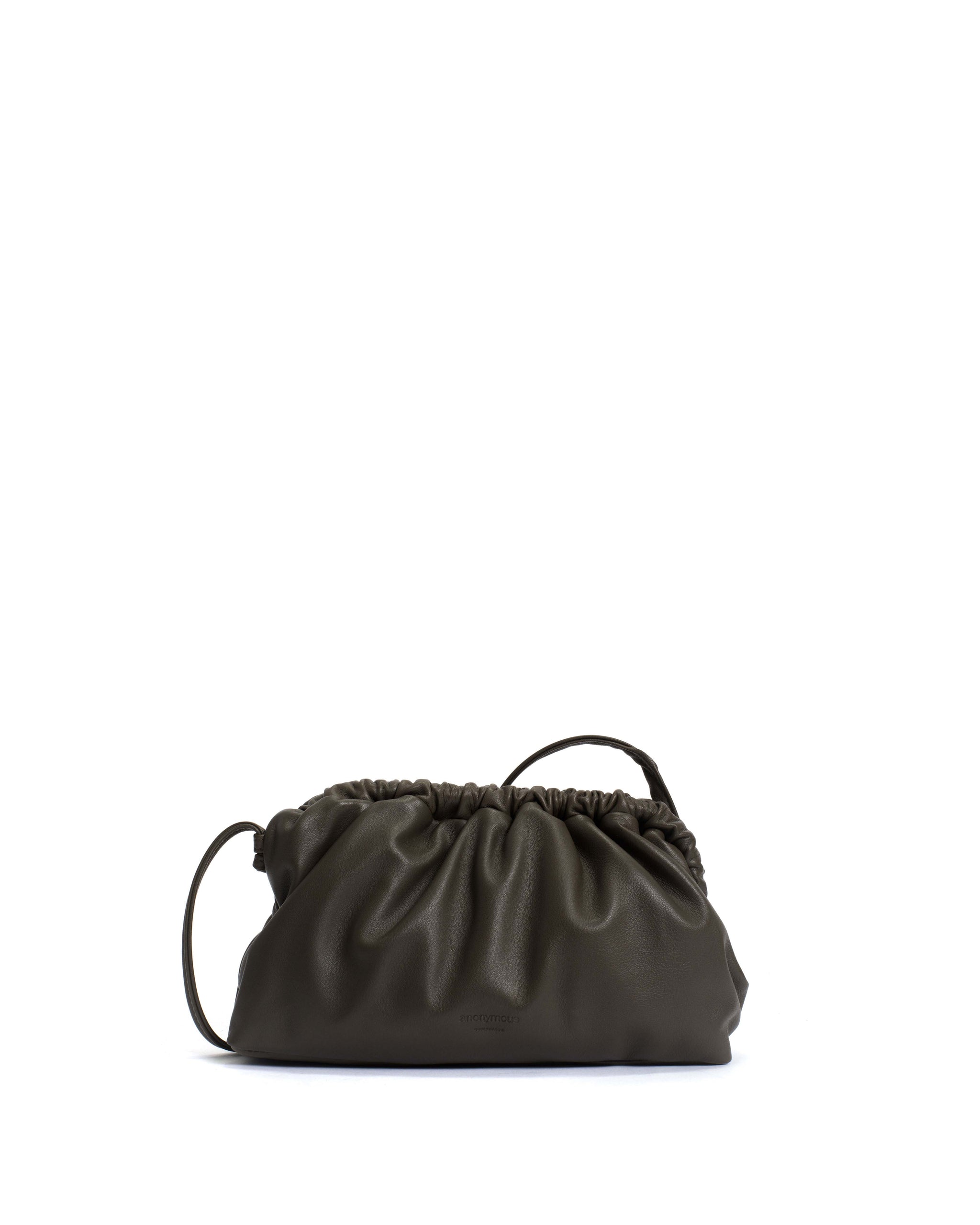 Hally grand cloud bag Shiny lamb Moss green - Anonymous Copenhagen