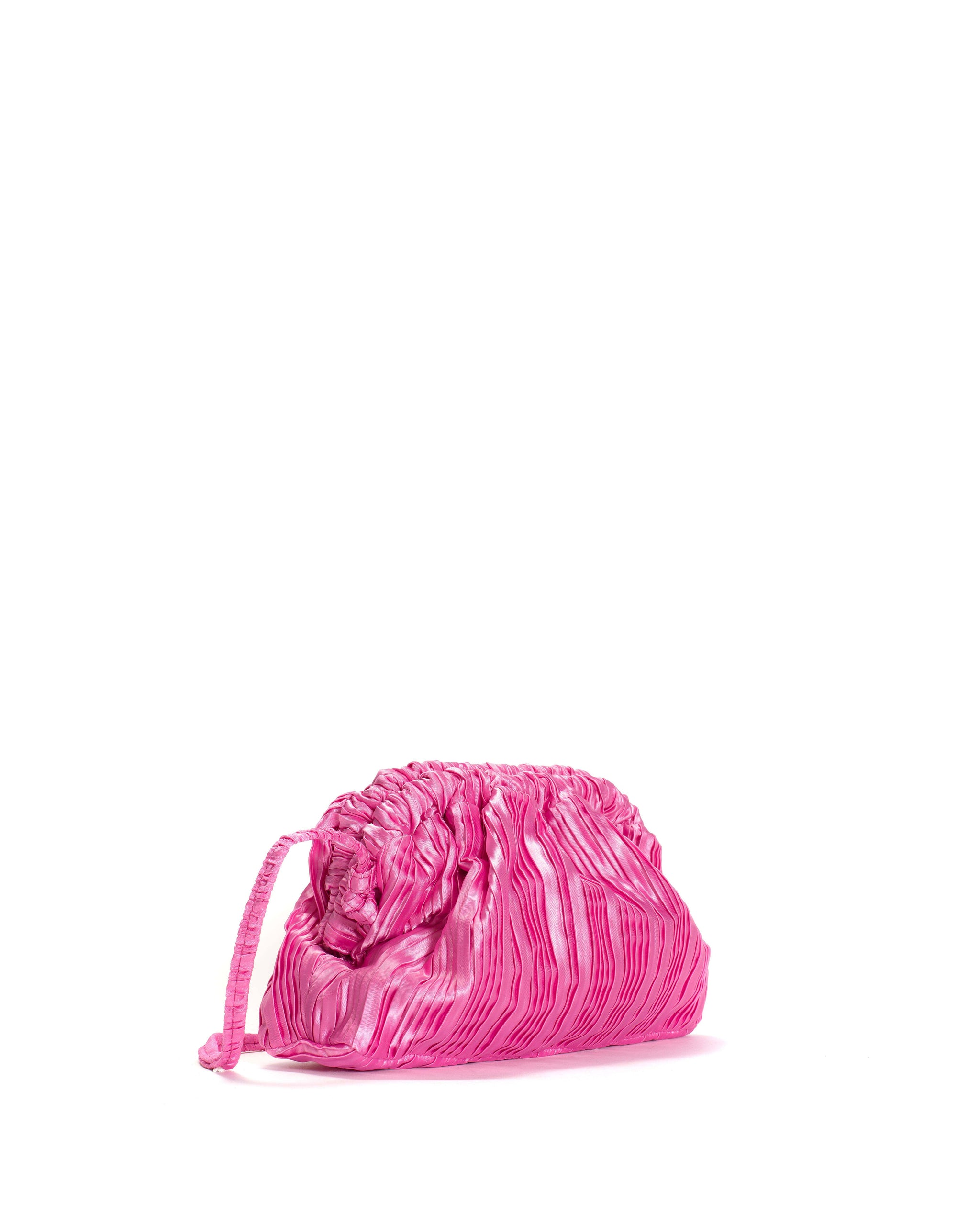 Hally petite cloud bag Pleated satin Raspberry sorbet - Anonymous Copenhagen