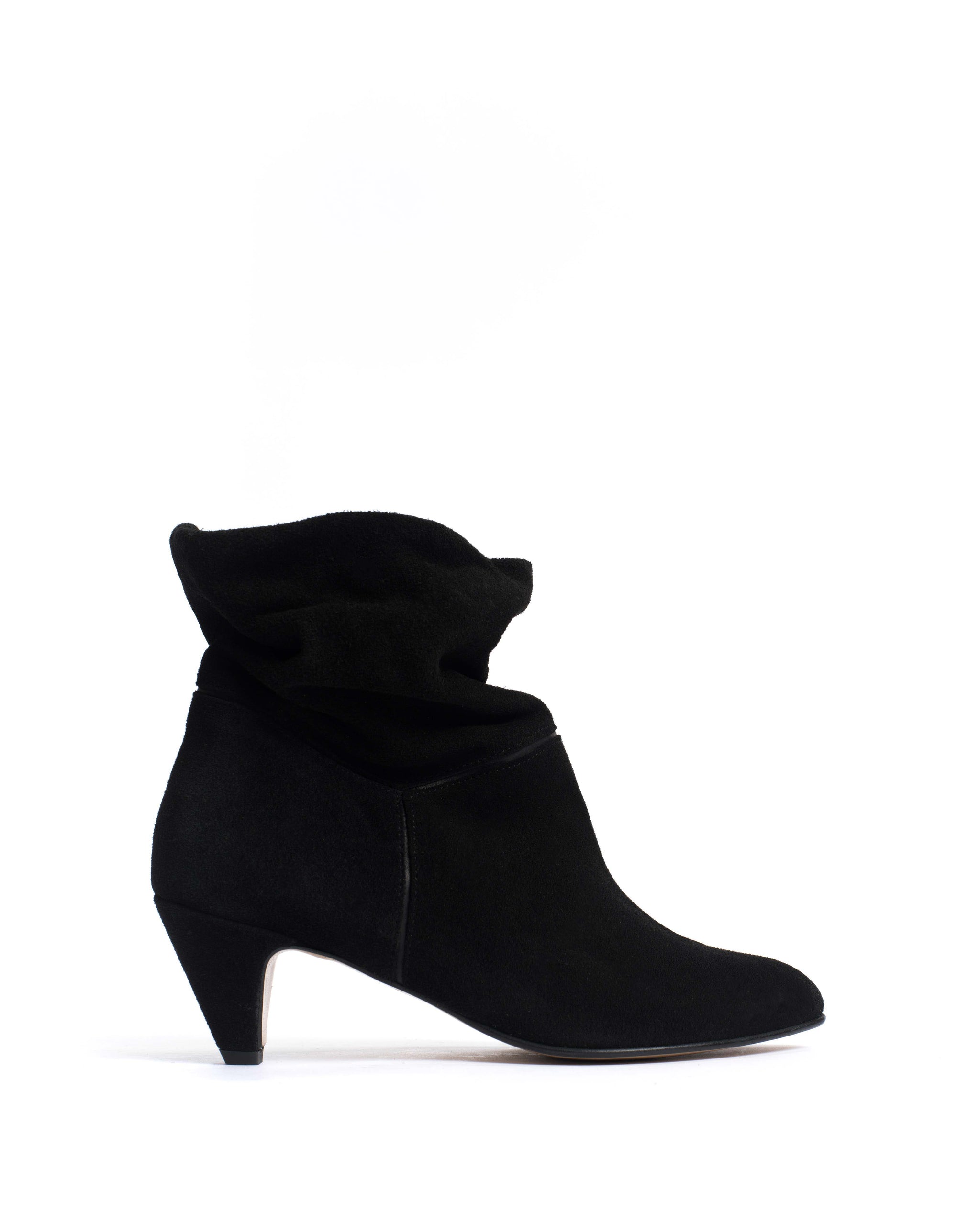 Jassi 50 Stiletto Calf suede & sleek leather Black - Anonymous Copenhagen