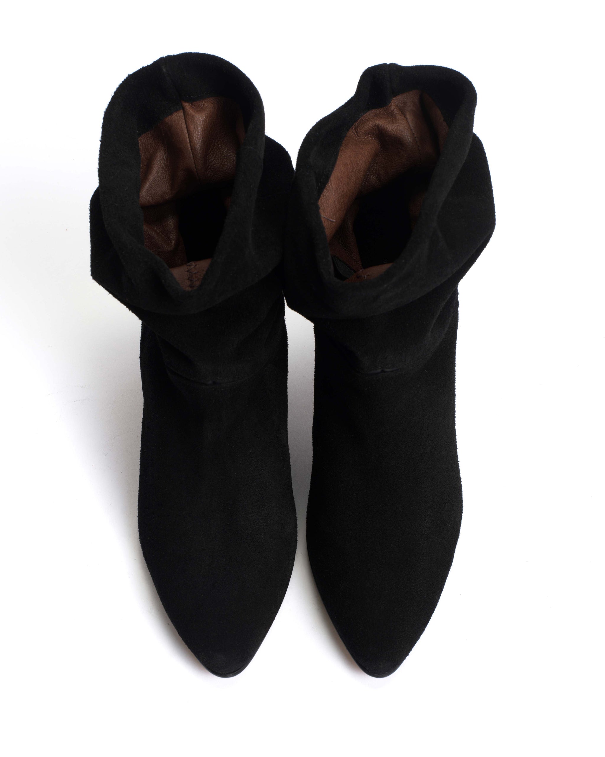 Jassi 50 Stiletto Calf suede & sleek leather Black - Anonymous Copenhagen