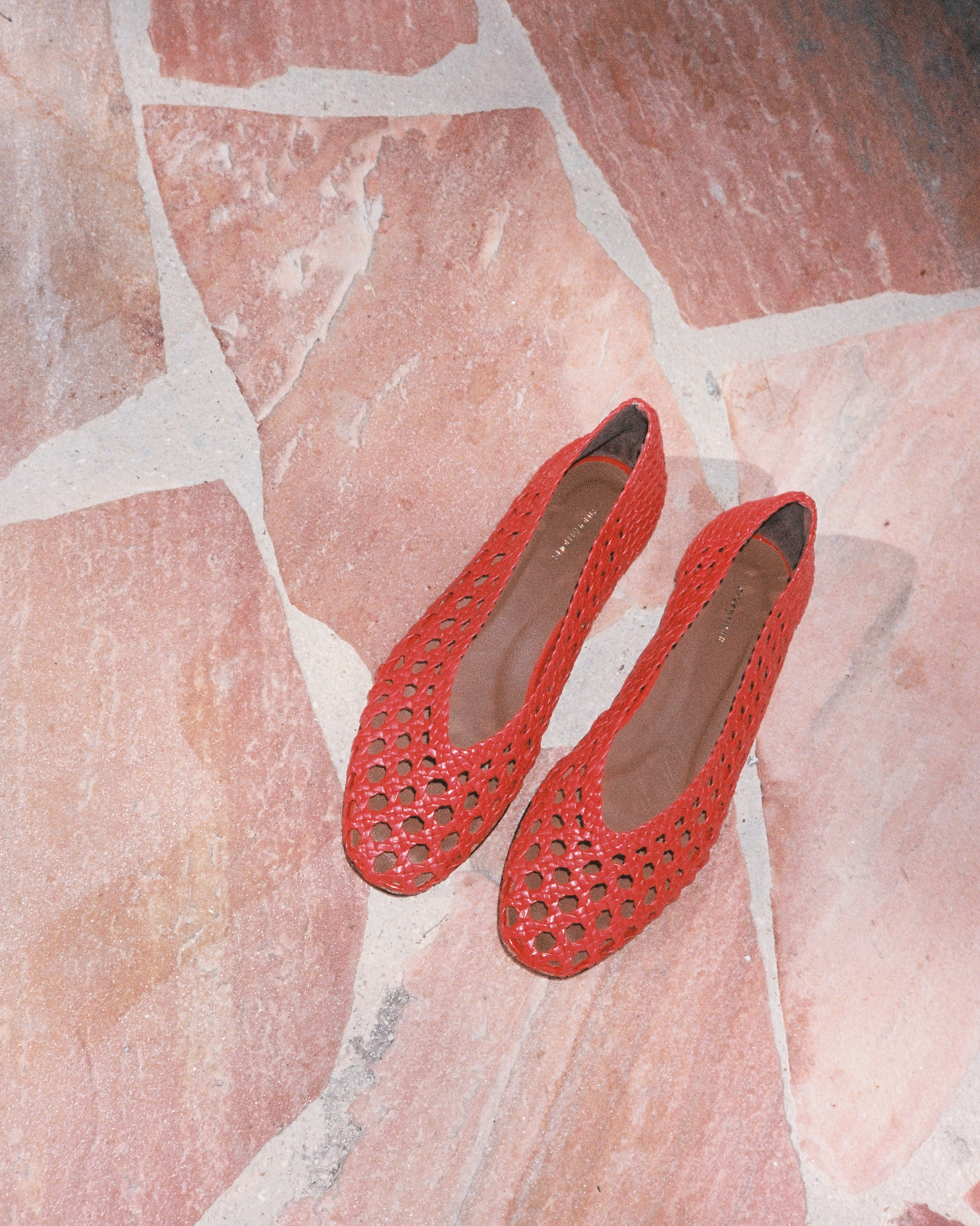 Sessi 10 hand-braided Hand-braided leather Ruby red