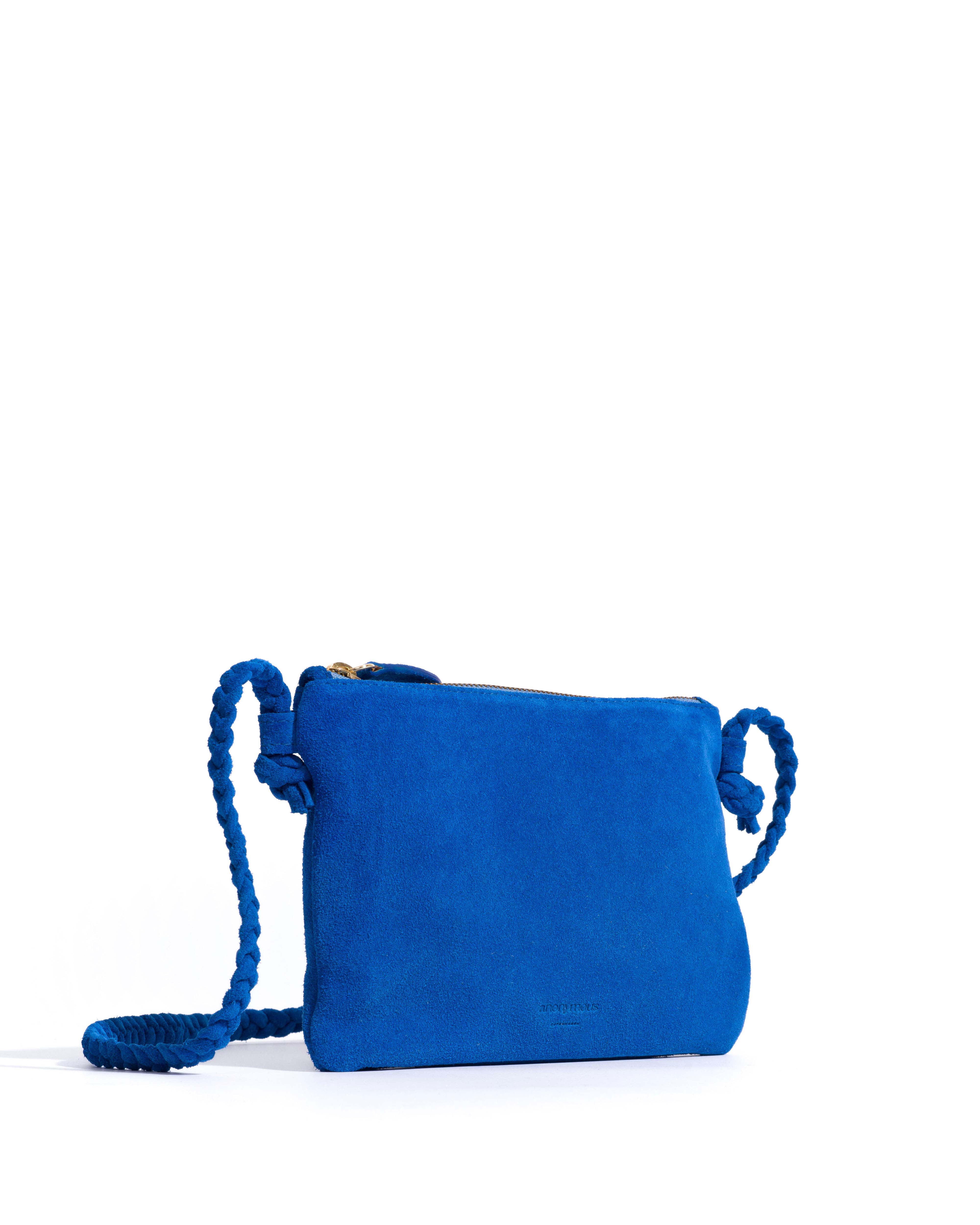 Thinna clutch Calf suede Electric blue