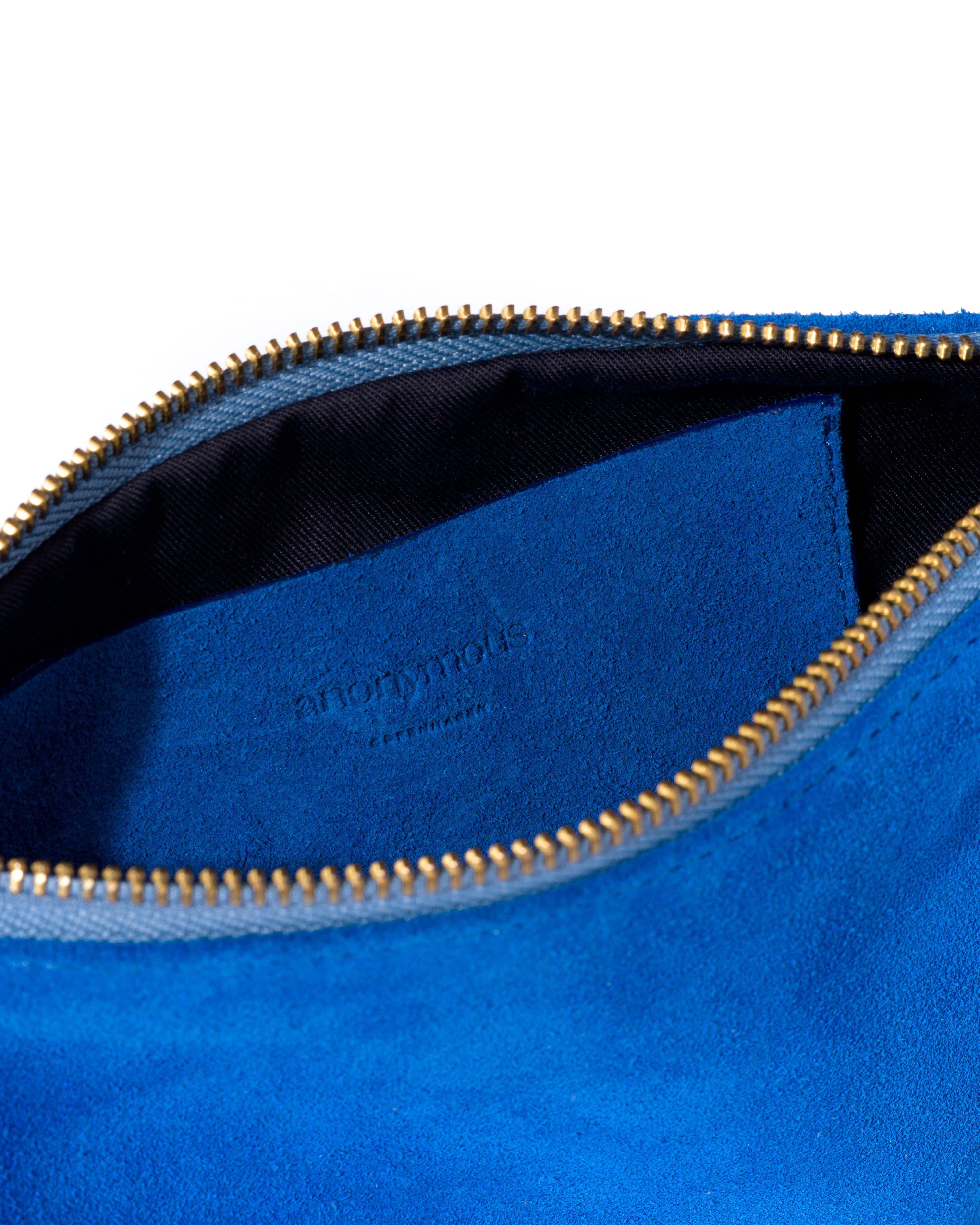 Thinna clutch Calf suede Electric blue