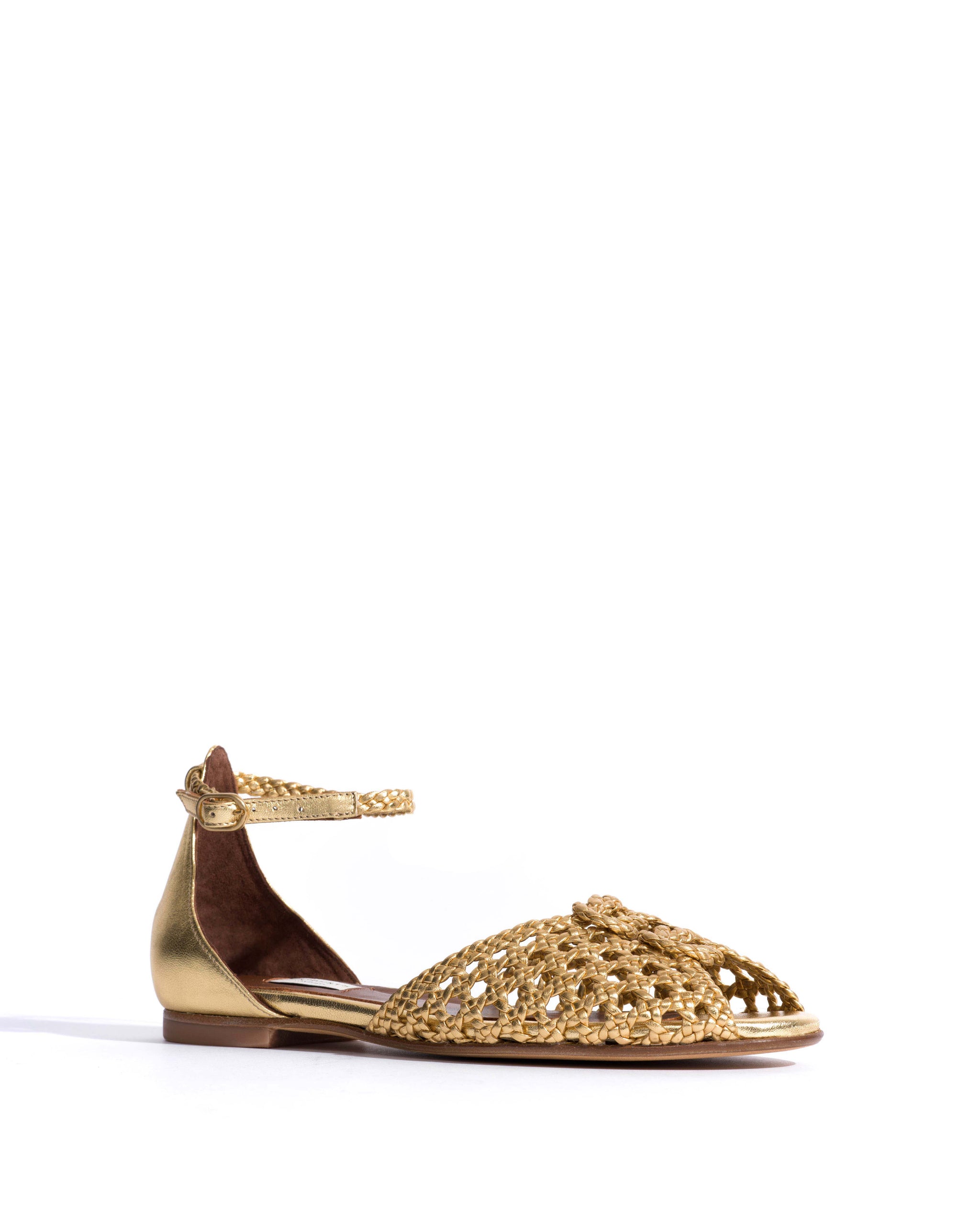 Lucy 10 Hand-braided leather Gold - Anonymous Copenhagen Flat sandals