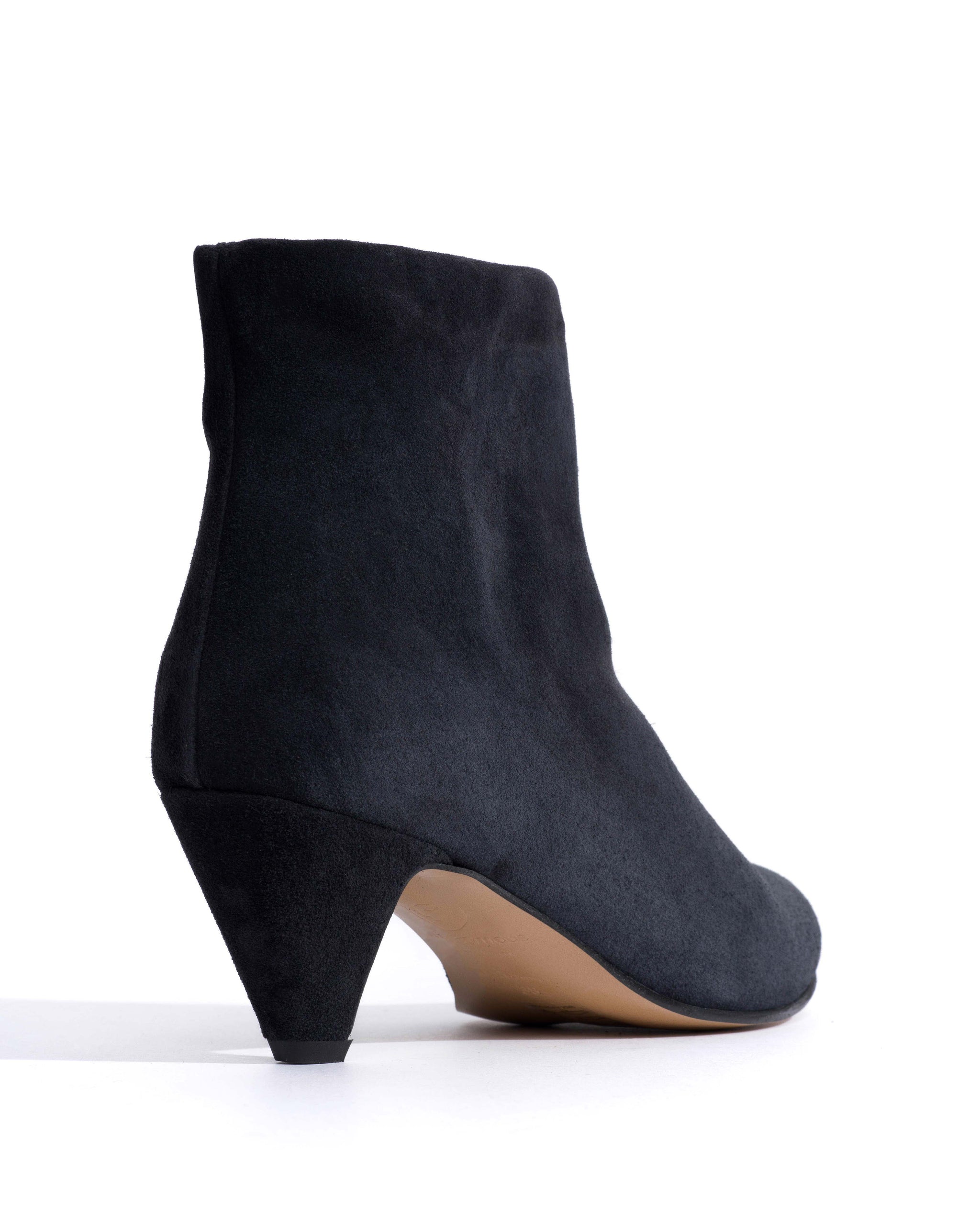 Hilly 50 stiletto Calf suede Off black -