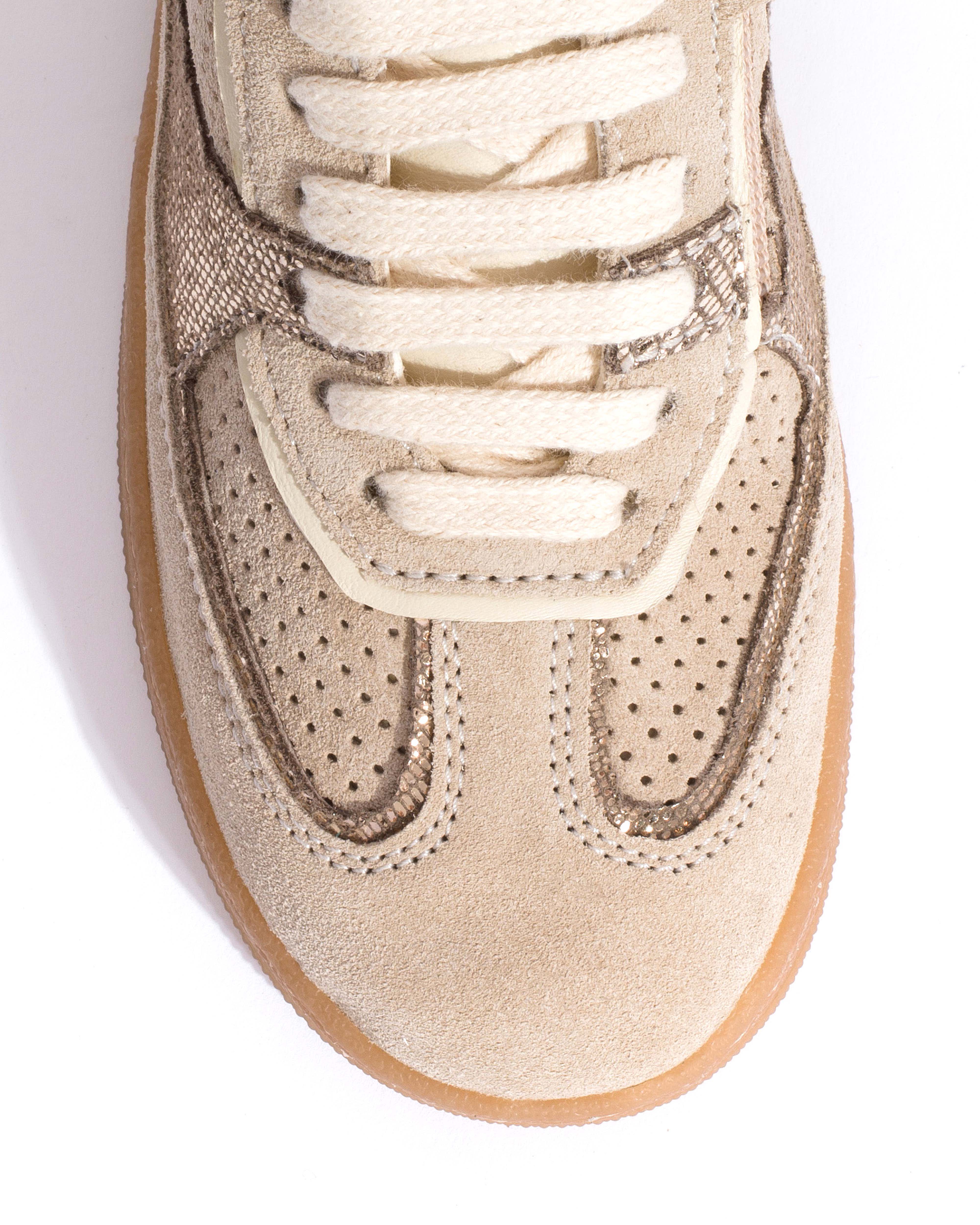 Dabbie junior Calf suede & mix Mushroom & vintage champagne mix