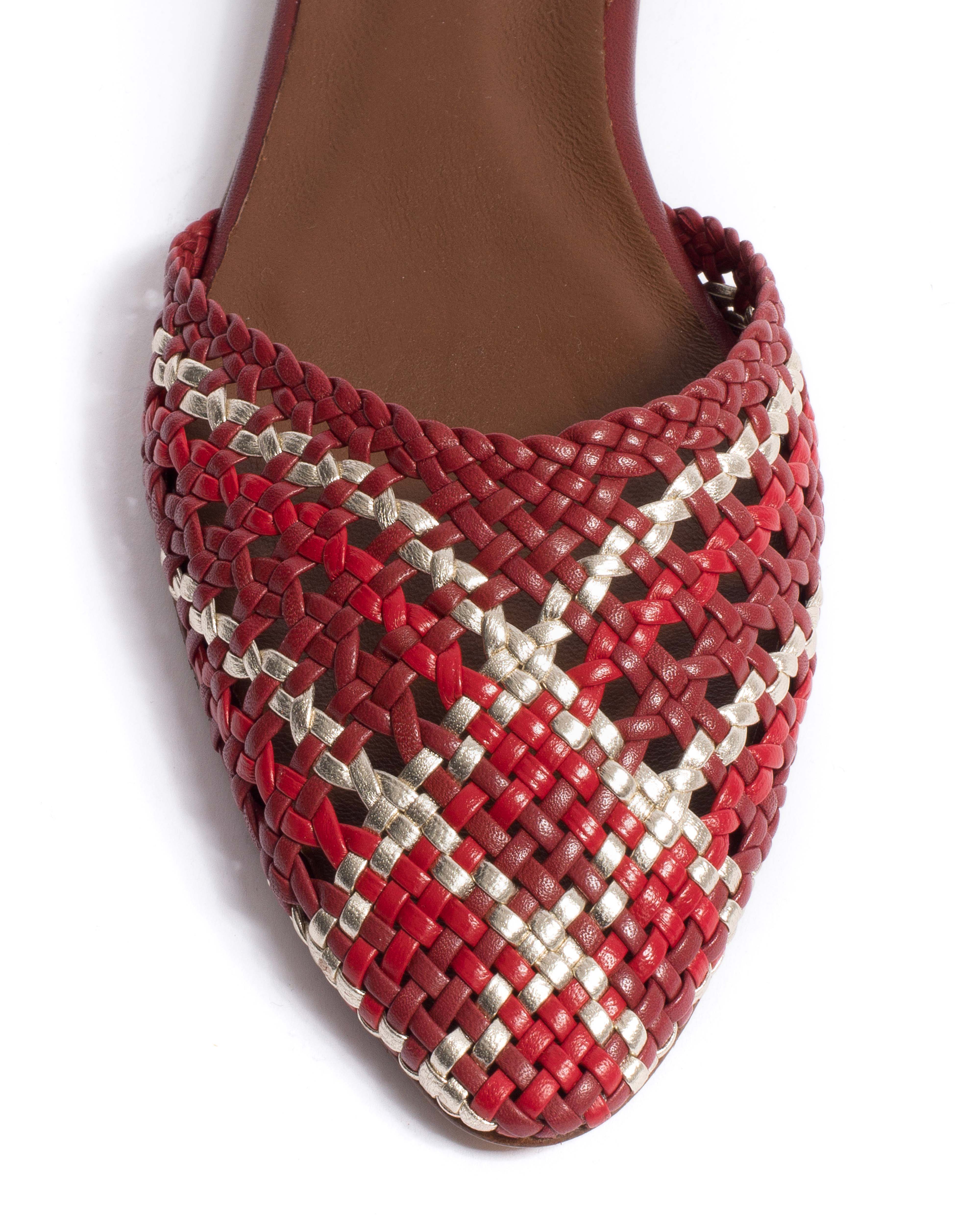 Senara 10 Hand-braided leather Pomegranate mix