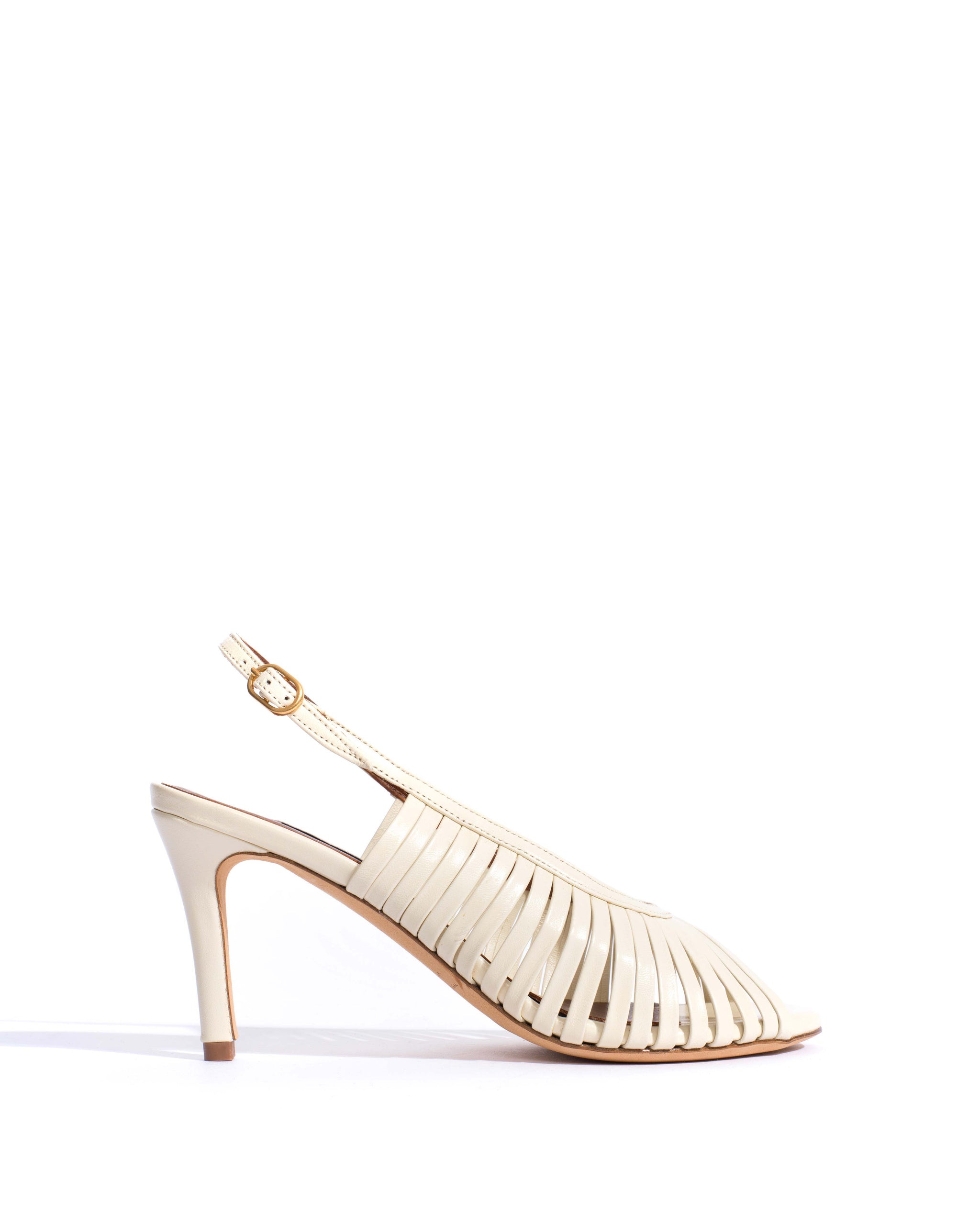 Zenia 75 Shiny lamb White sand - Anonymous Copenhagen Shoes