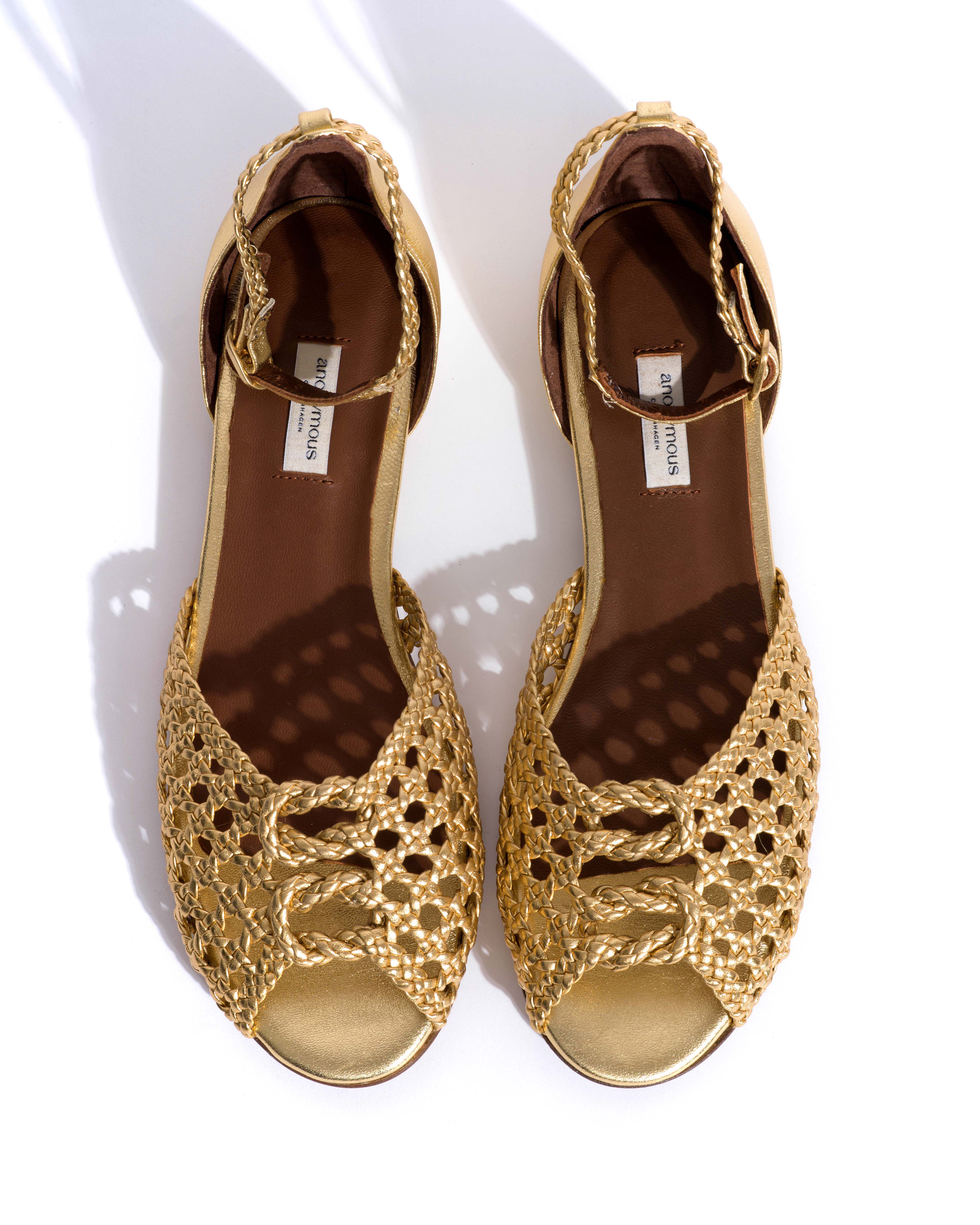 Lucy 10 hand-braided Hand-braided leather Gold