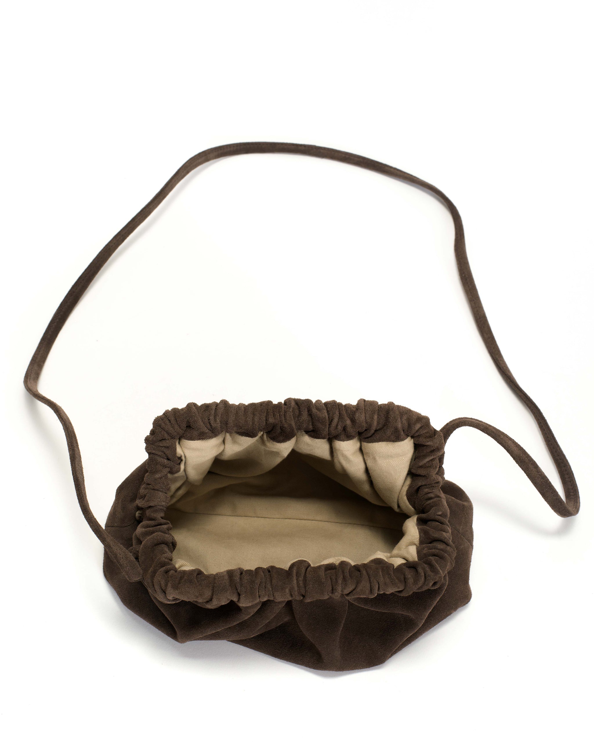 Hally petite cloud bag Calf suede Coffee brown - Anonymous Copenhagen