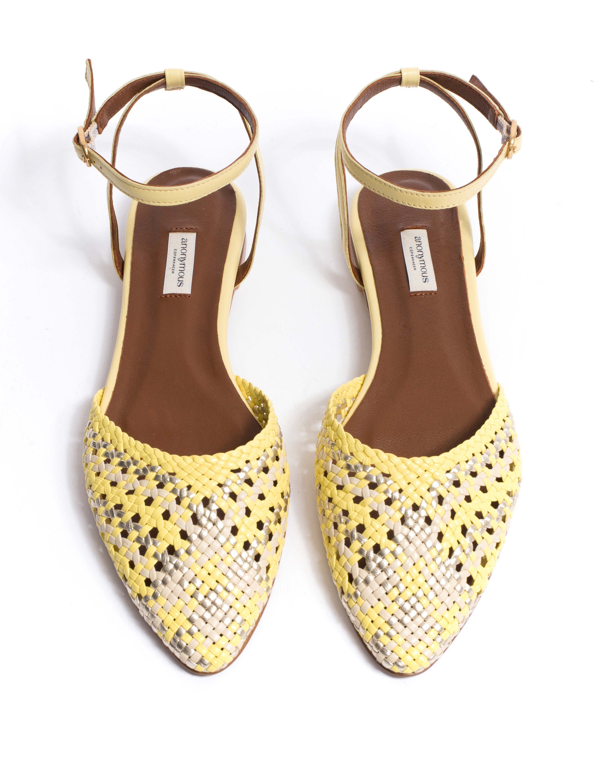Senara 10 Hand-braided leather Pineapple ice mix - Anonymous Copenhagen Shoes