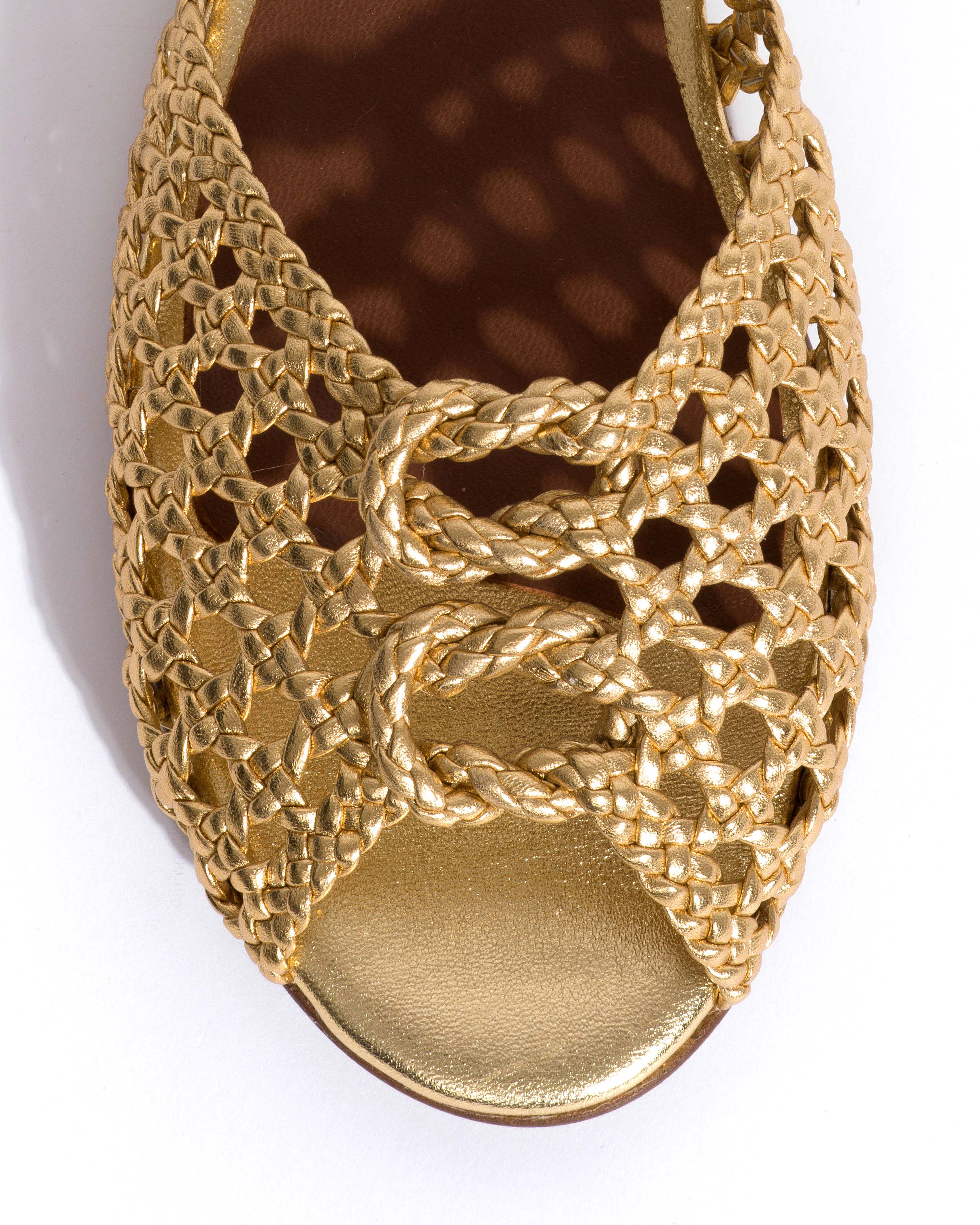 Lucy 10 hand-braided Hand-braided leather Gold