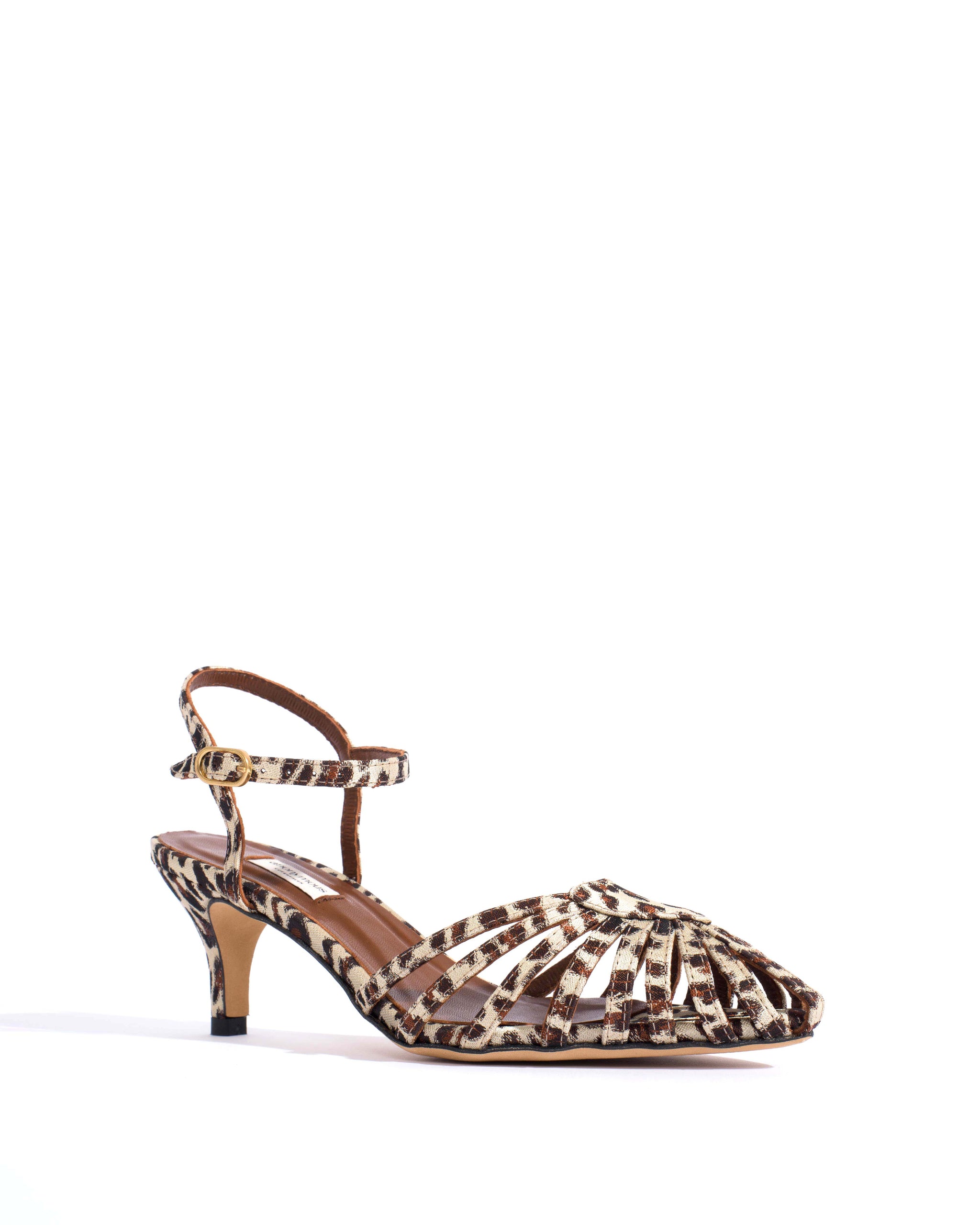 Keesha 55 Vintage satin print Leopard - Anonymous Copenhagen Shoes