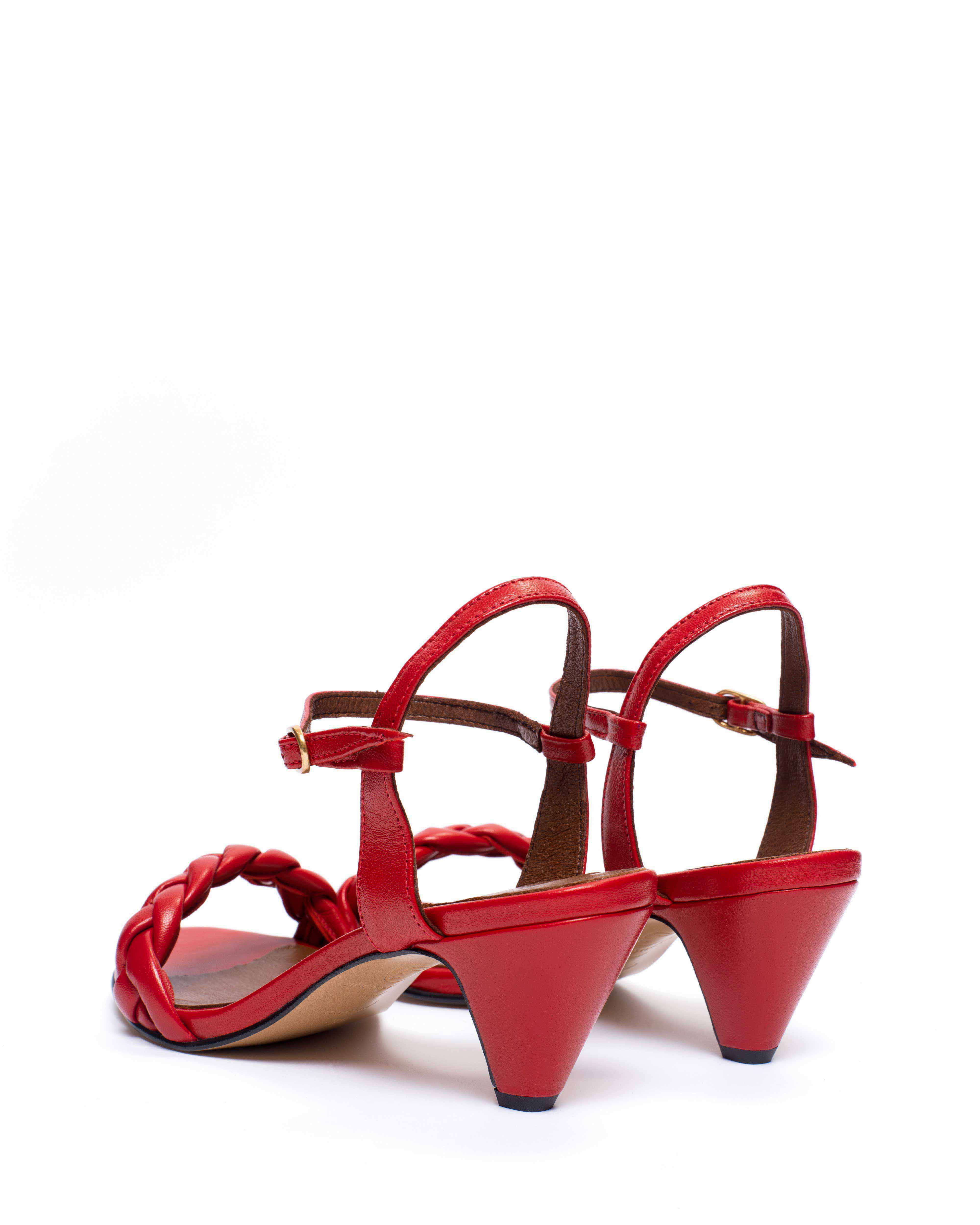 Grace 50 stiletto Shiny lamb Ruby red