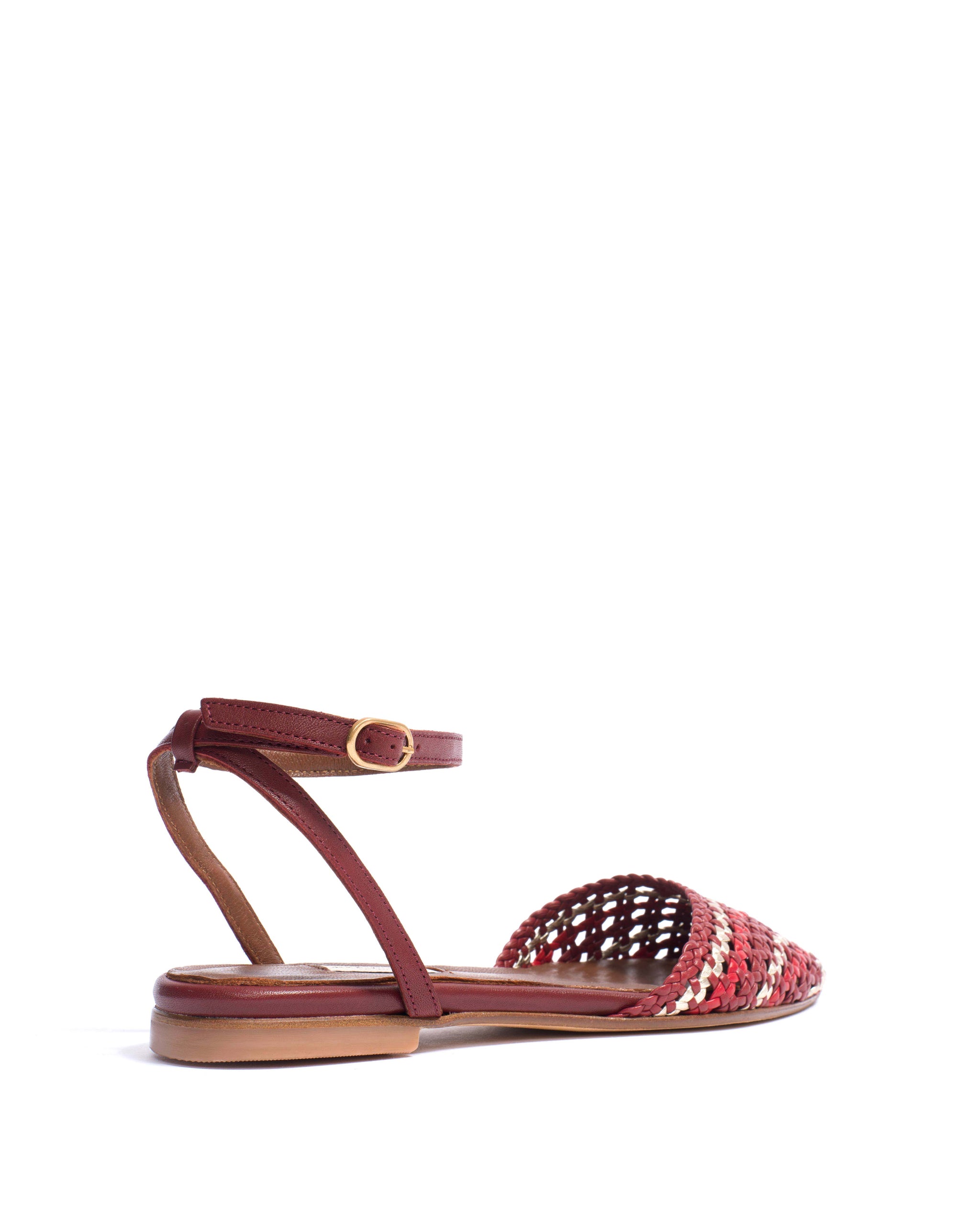 Senara 10 Hand-braided leather Pomegranate mix - Anonymous Copenhagen Shoes