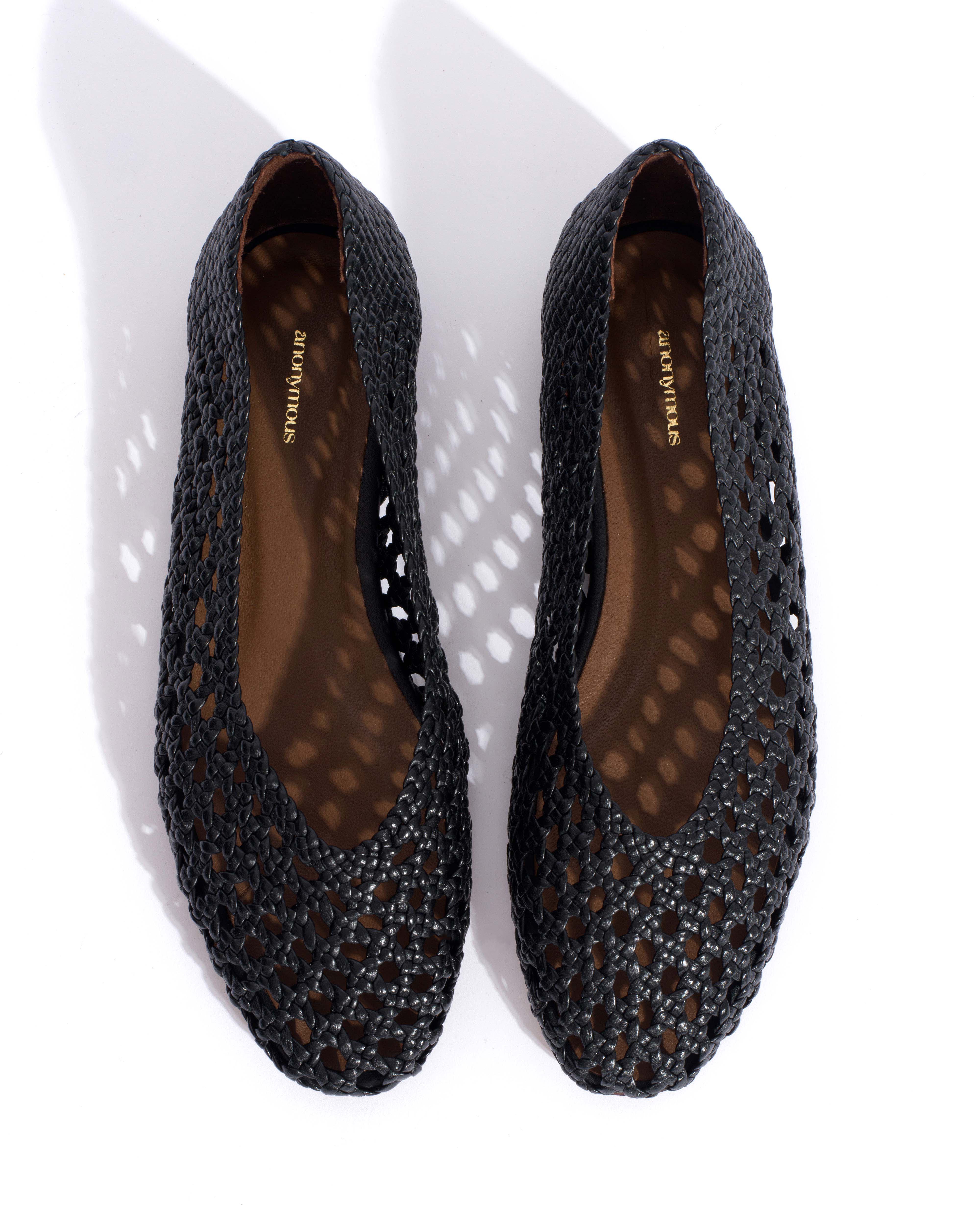 Sessi 10 hand-braided Hand-braided leather Black