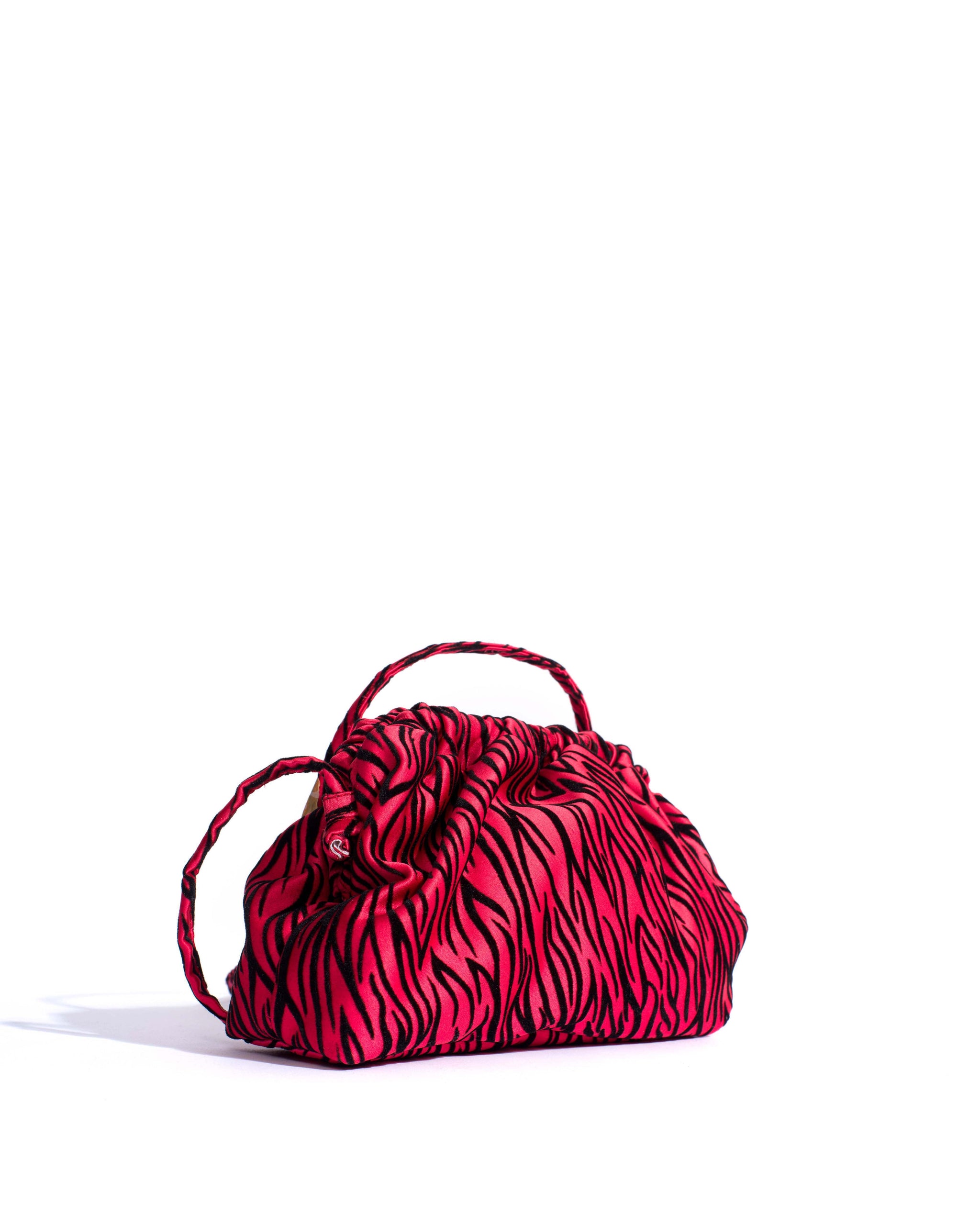 Hally petite cloud bag Satin velvet zebra Rouge red - Anonymous Copenhagen Bags