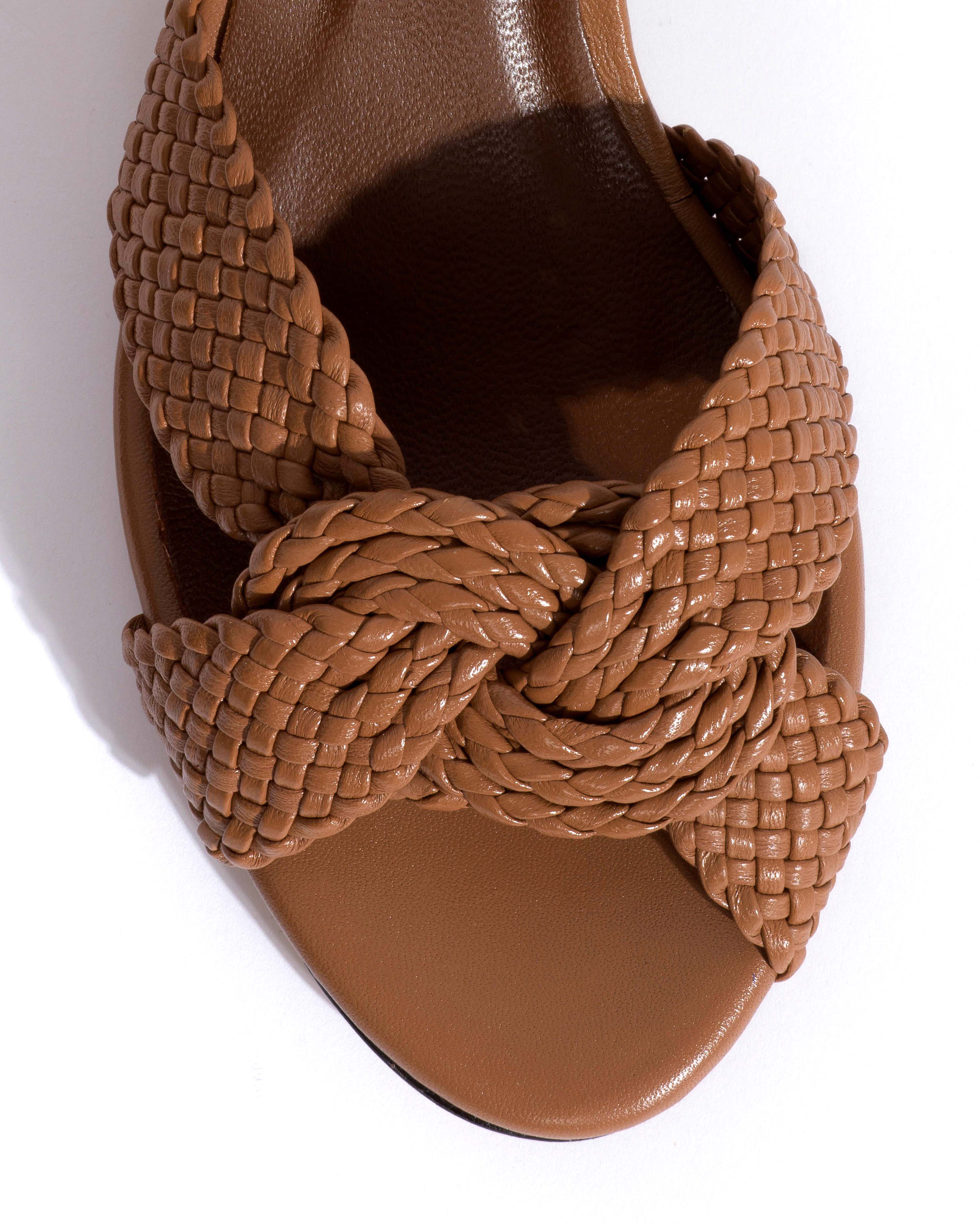 Dilaya 55 hand-braided Hand-braided leather Caramel