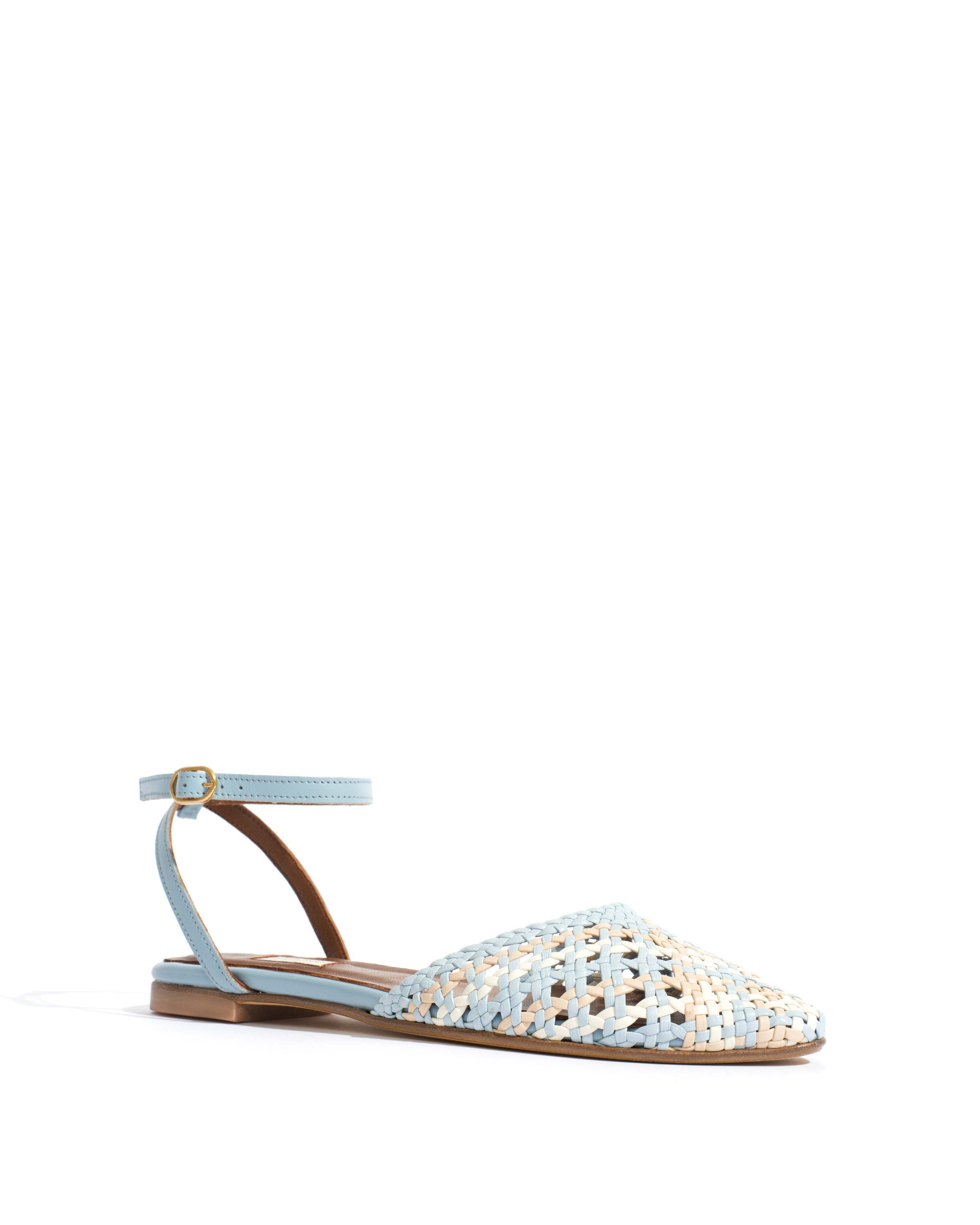 Senara 10 Hand-braided leather Lichen blue mix - Anonymous Copenhagen Shoes