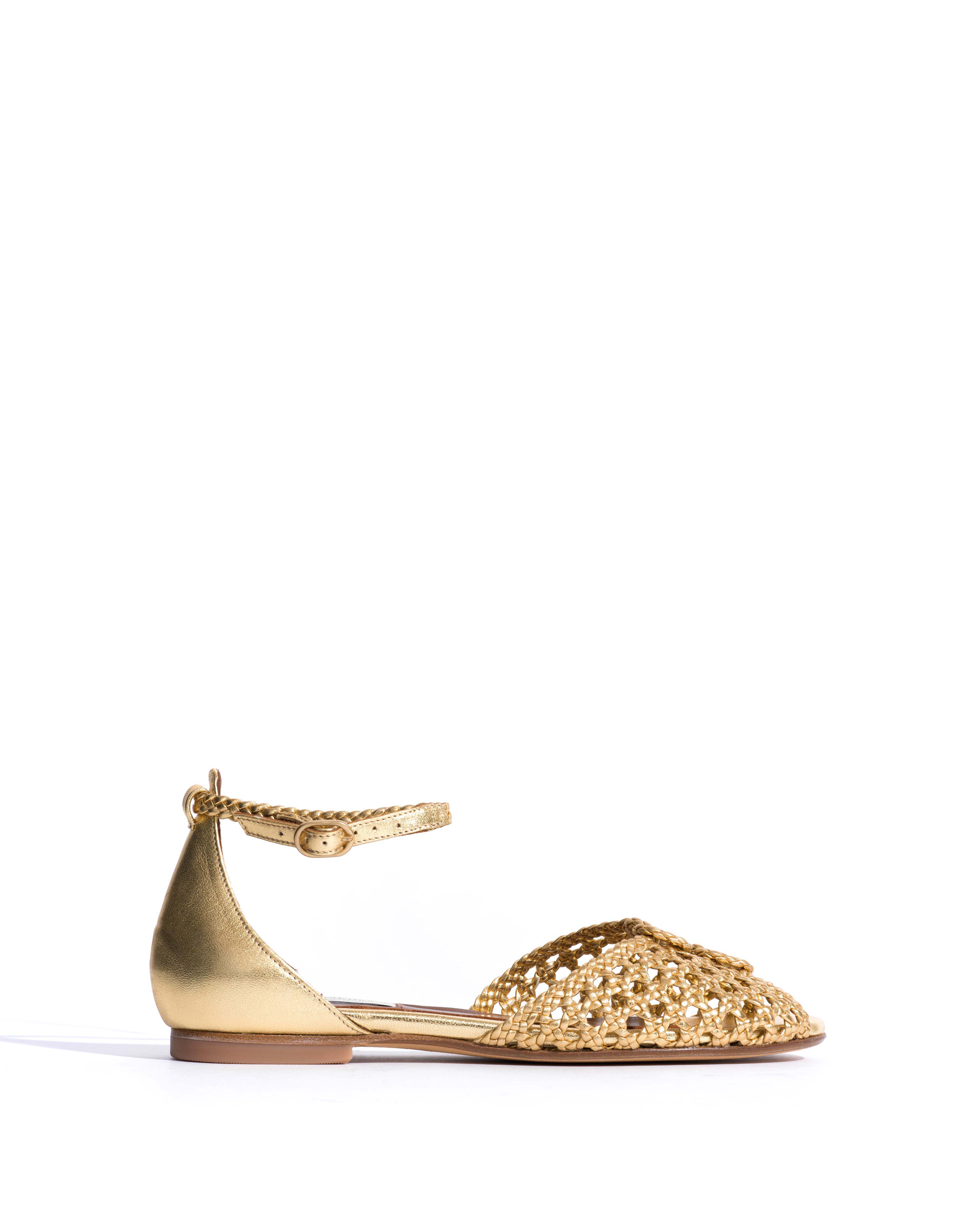 Lucy 10 hand-braided Hand-braided leather Gold