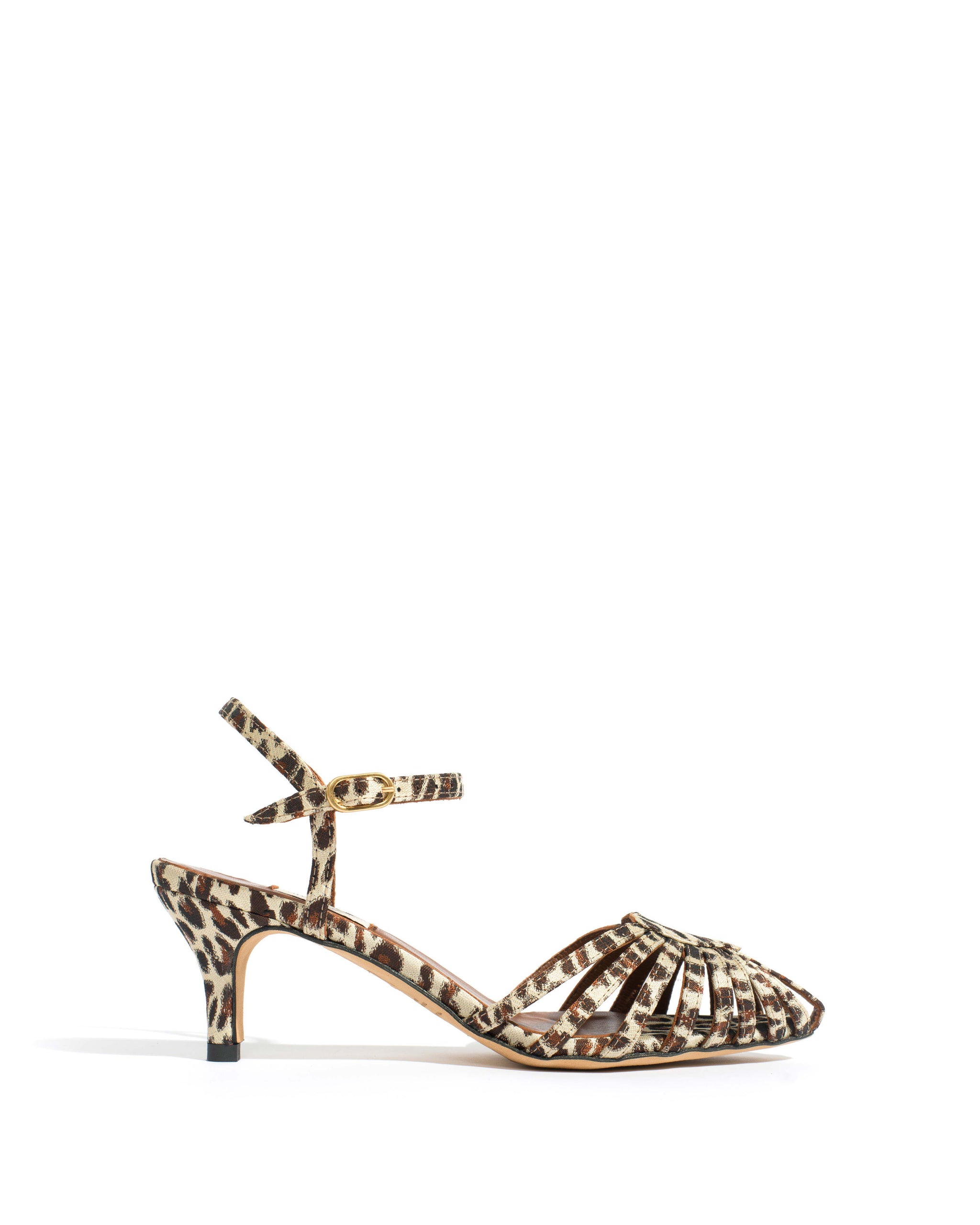 Keesha 55 Vintage satin print Leopard - Anonymous Copenhagen Shoes