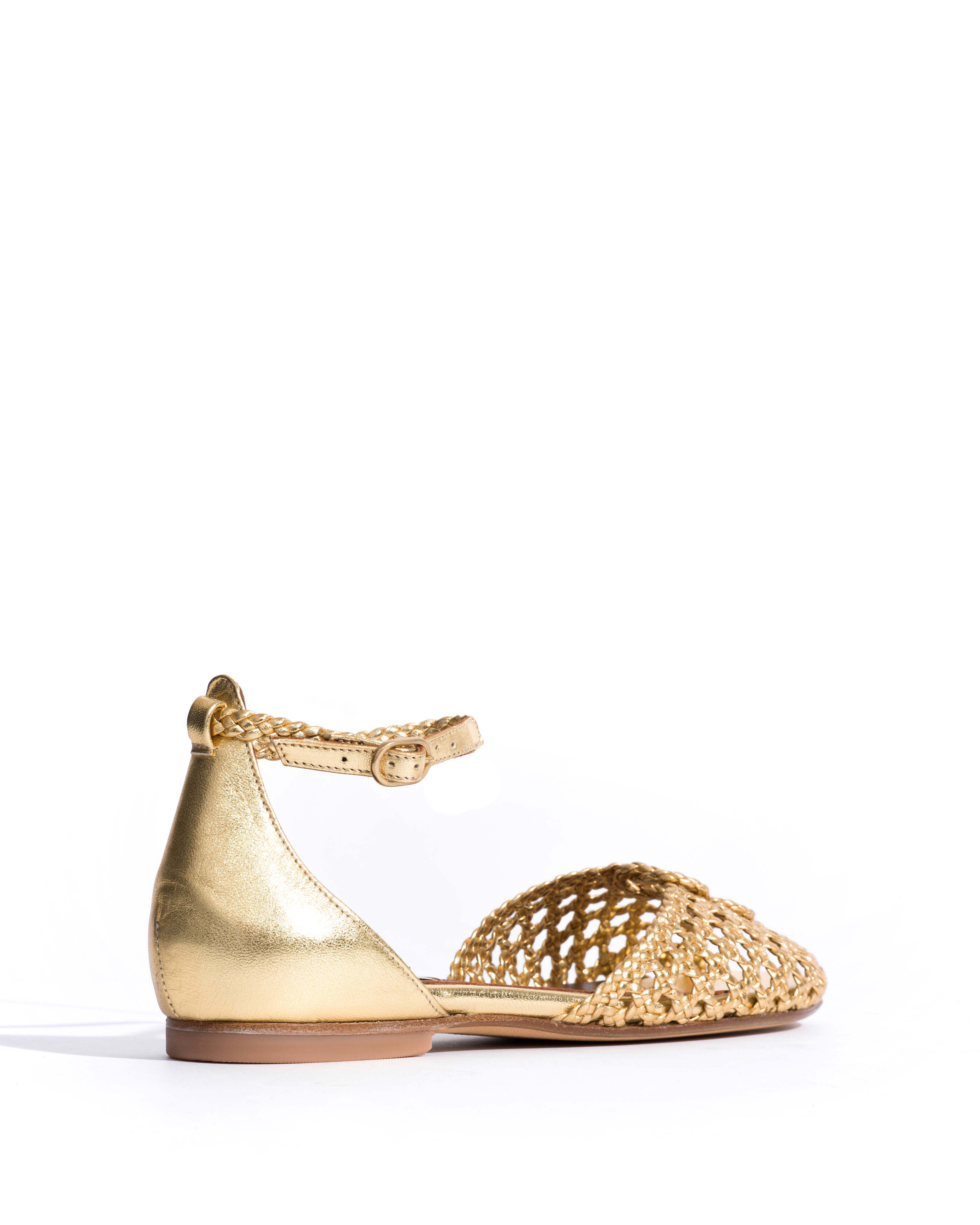 Lucy 10 hand-braided Hand-braided leather Gold