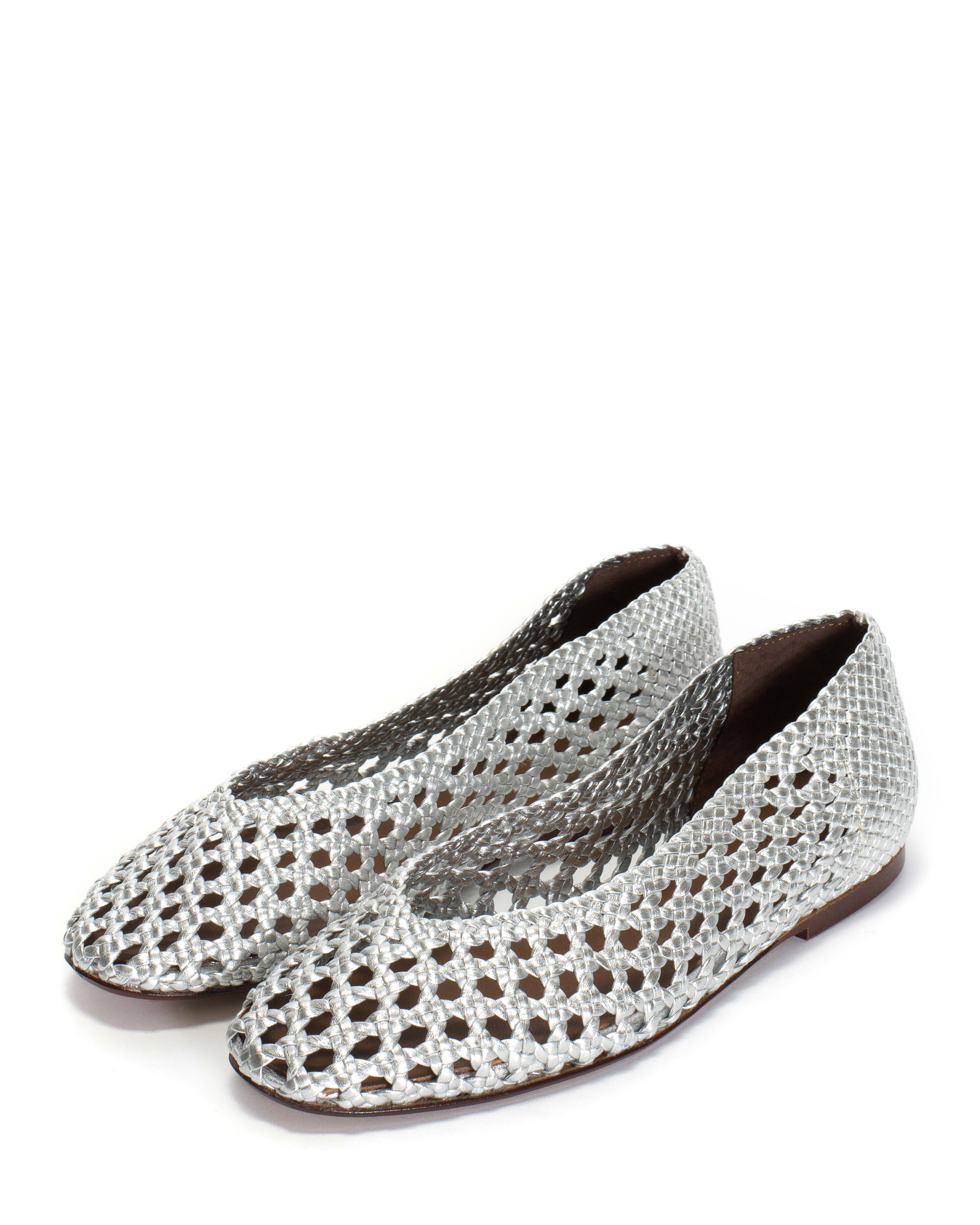Sessi 10 hand-braided Hand-braided leather Silver