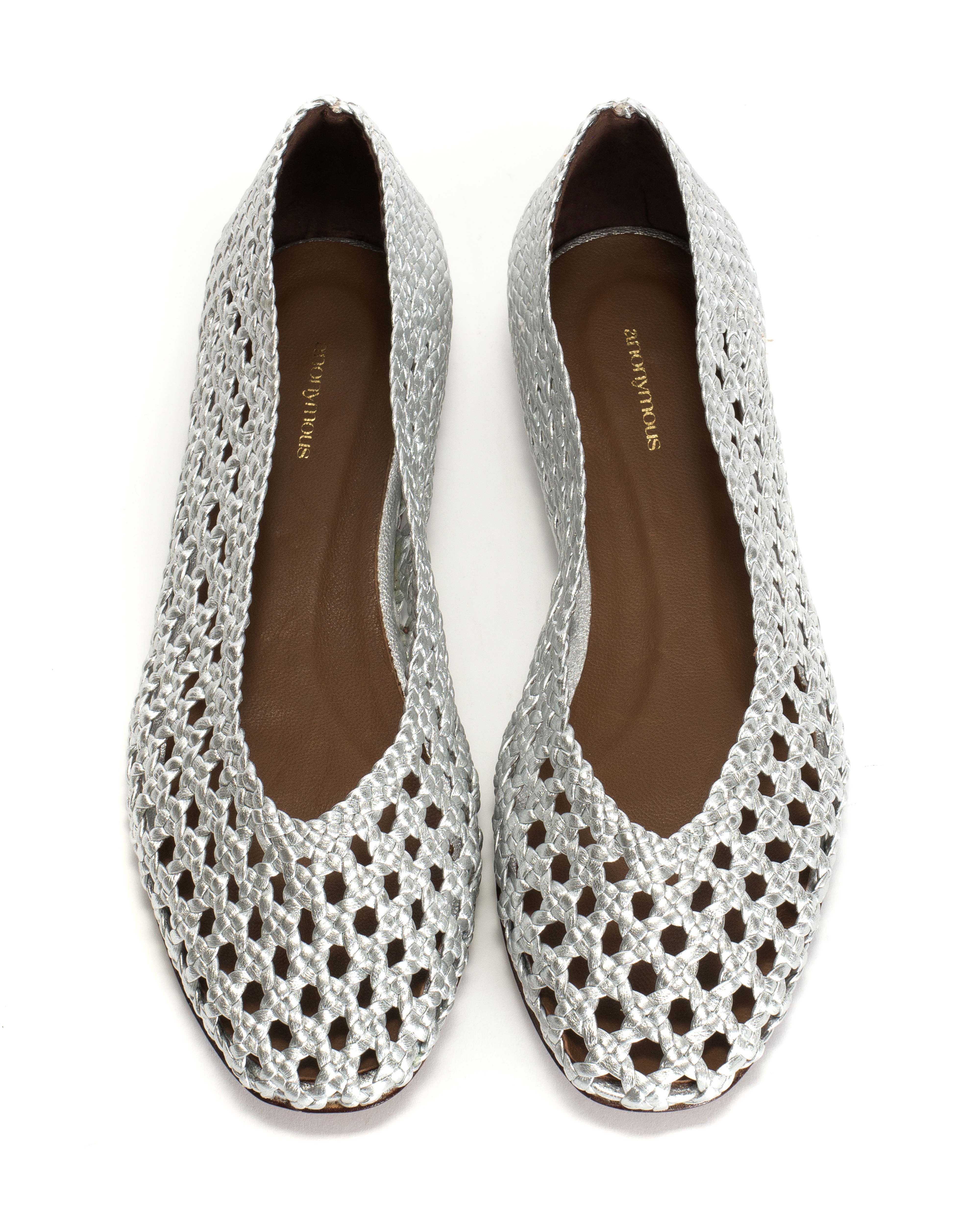 Sessi 10 hand-braided Hand-braided leather Silver