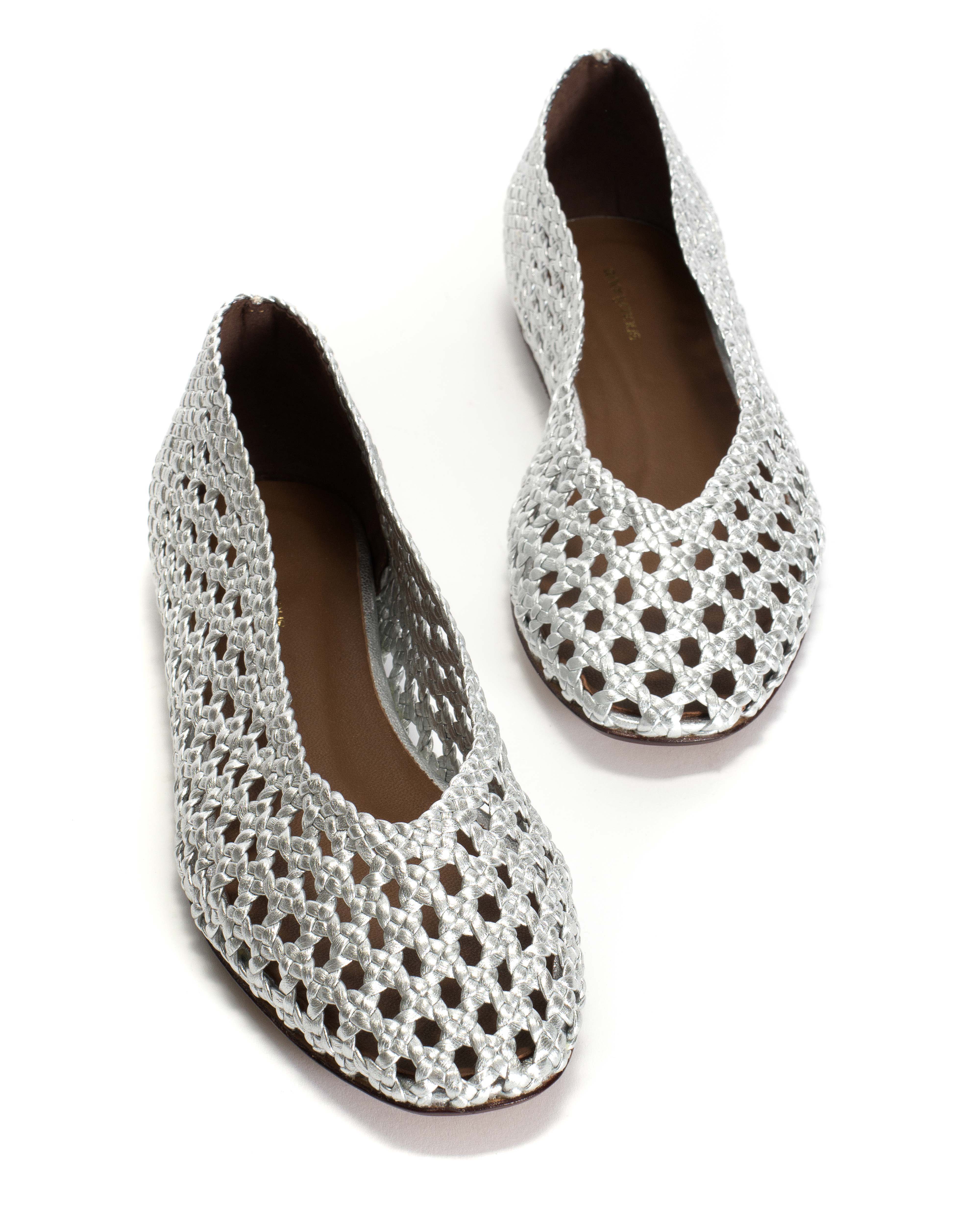 Sessi 10 hand-braided Hand-braided leather Silver