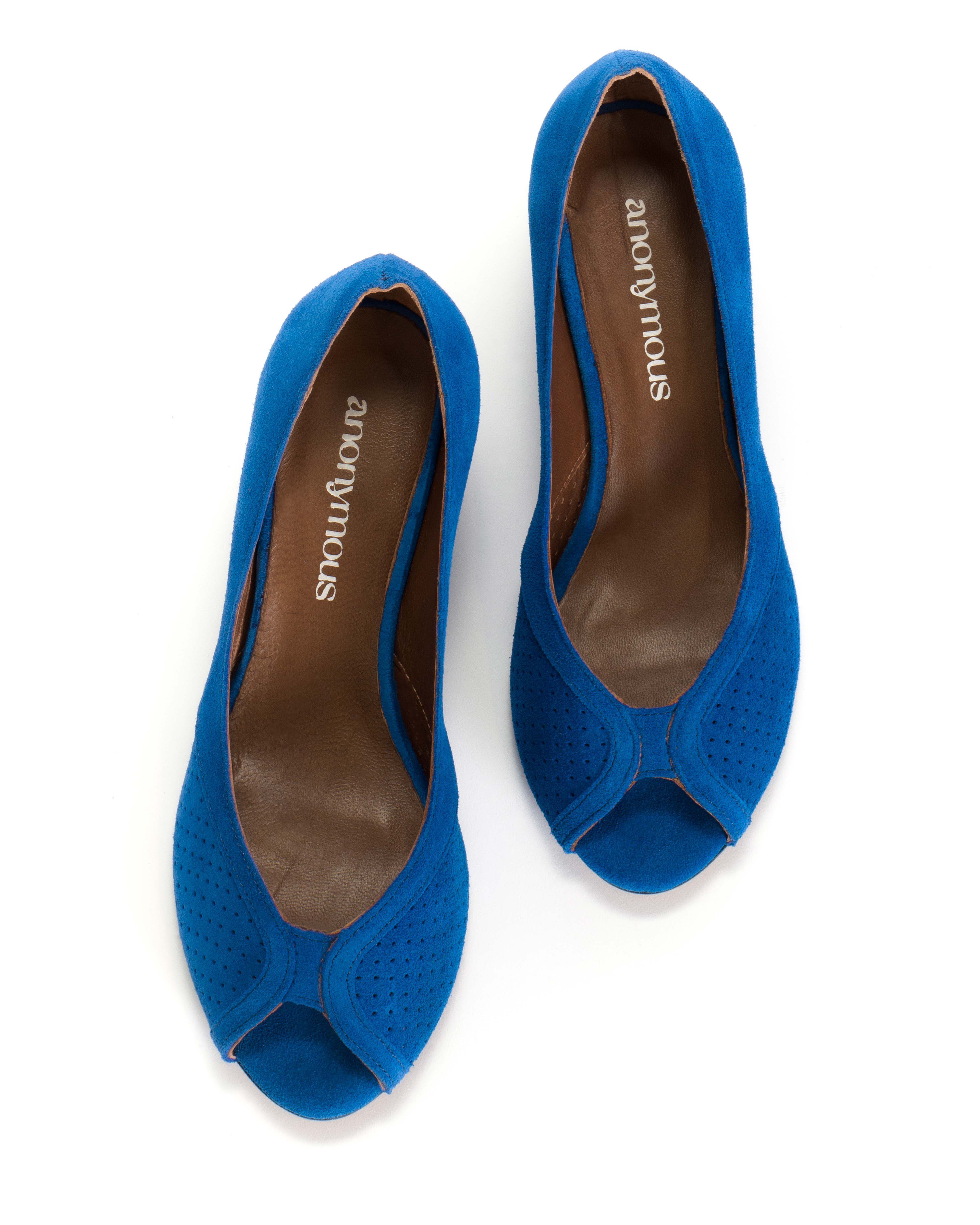 Tiffany triangle Calf suede Electric blue
