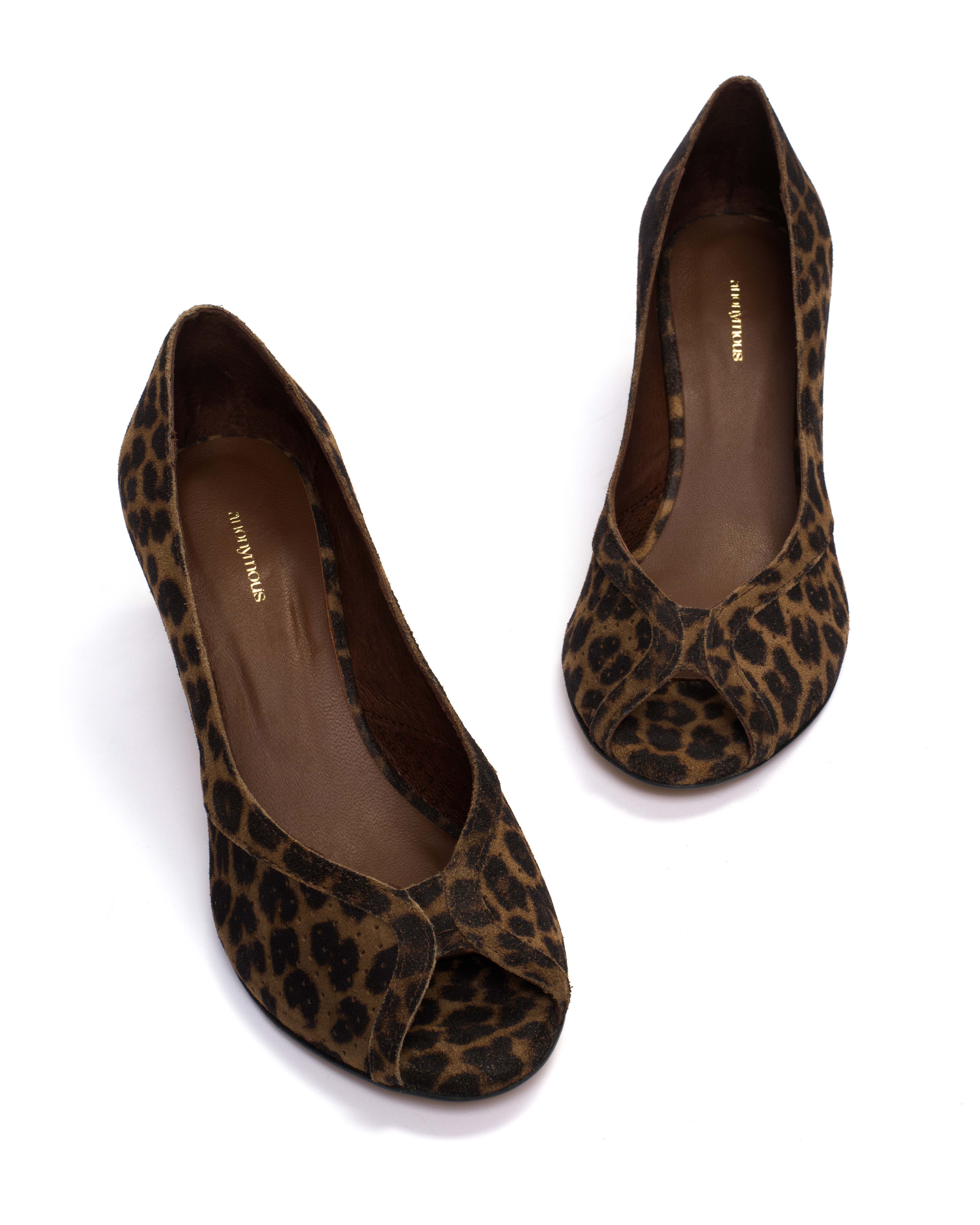 Tiffany stiletto Calf suede print Leopard