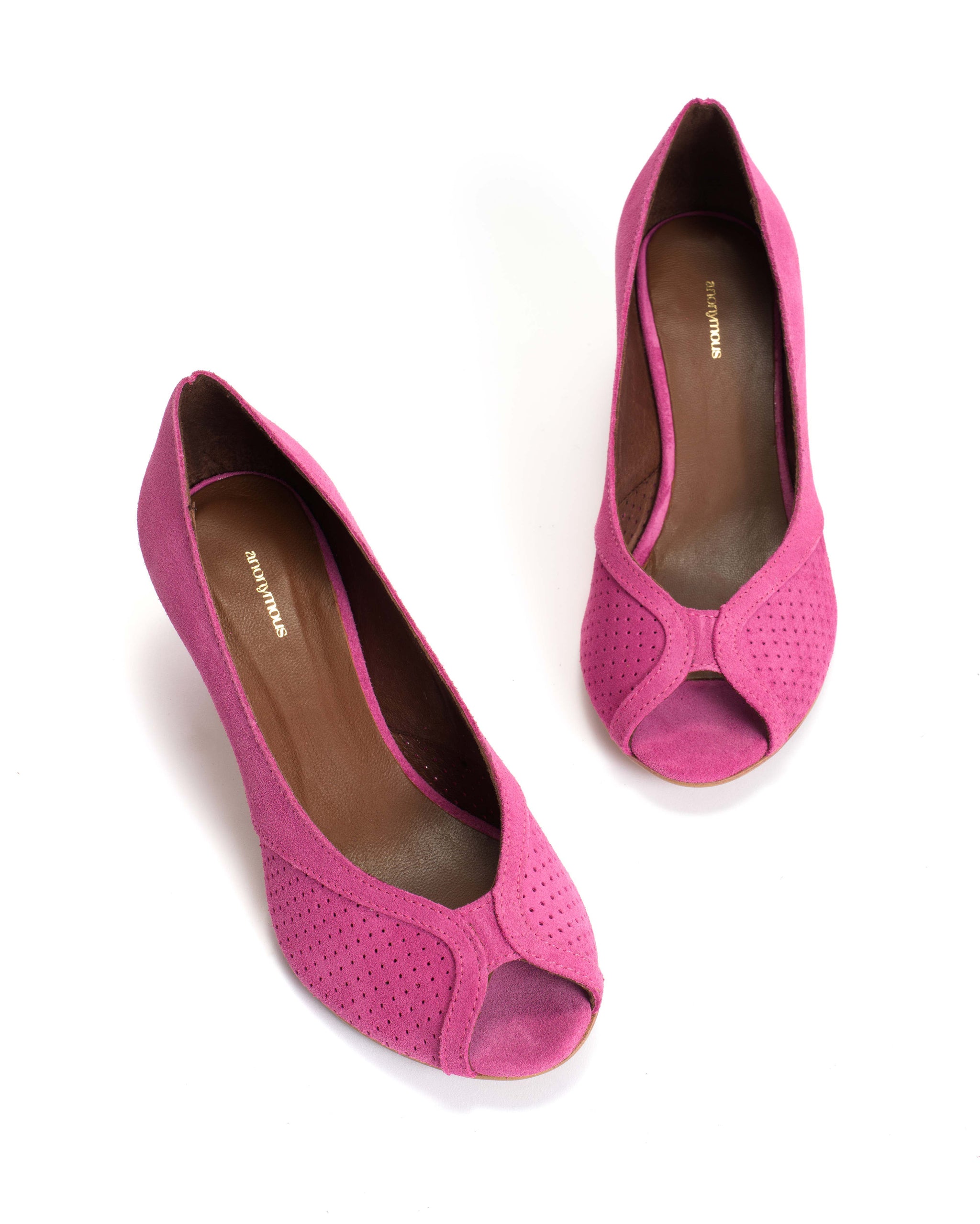 Tiffany stiletto Calf suede Raspberry sorbet - Anonymous Copenhagen
