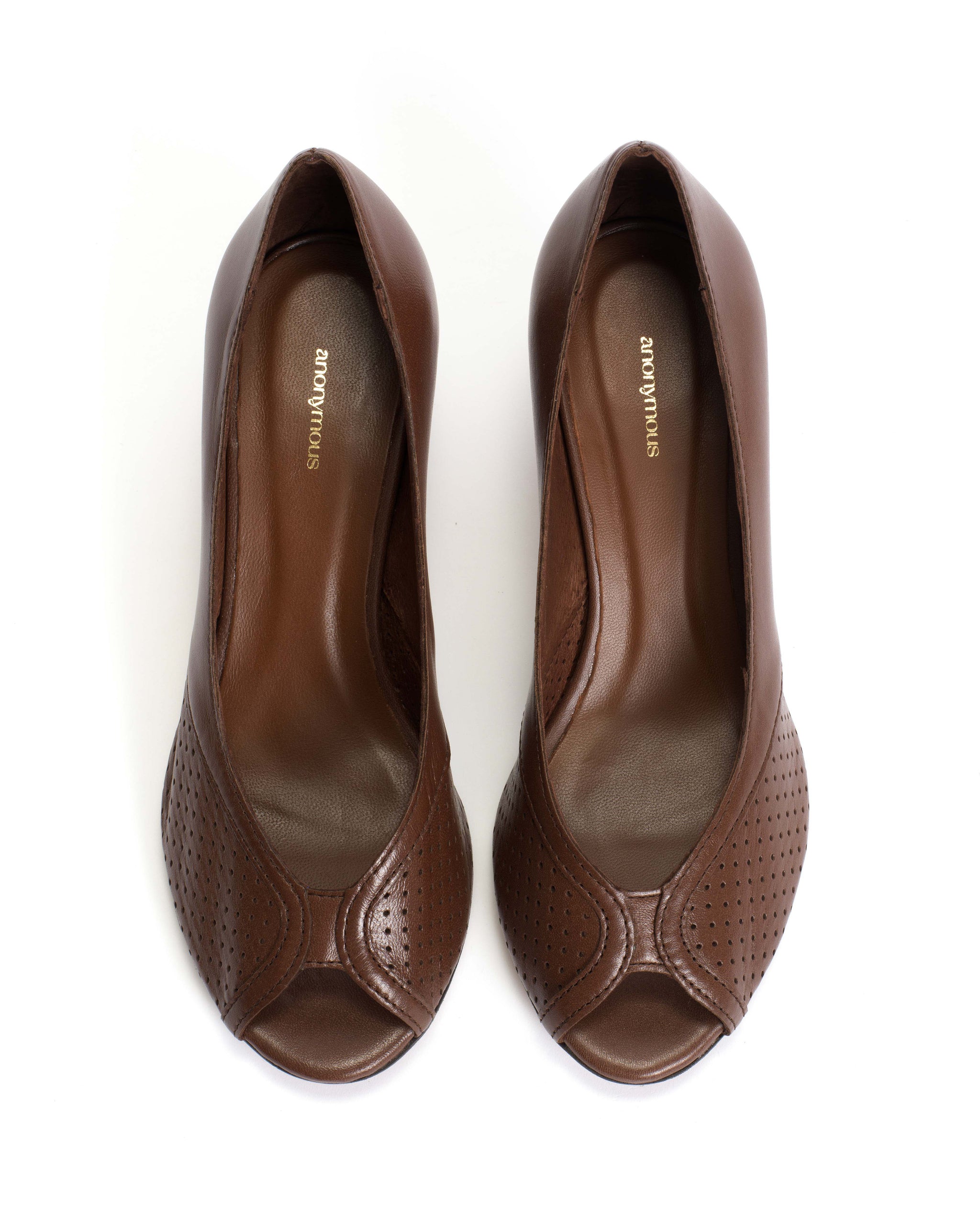 Tiffany stiletto Shiny lamb Chocolate - Anonymous Copenhagen