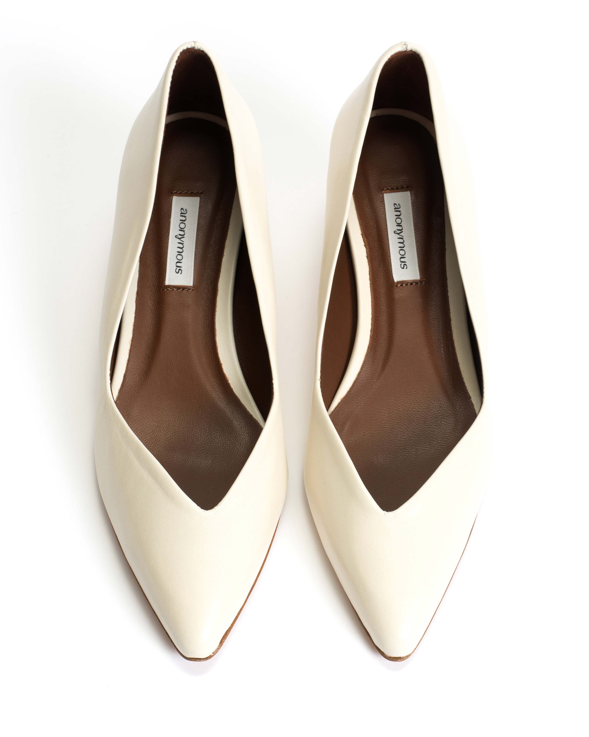 Trini 40 stiletto Shiny lamb White sand - Anonymous Copenhagen