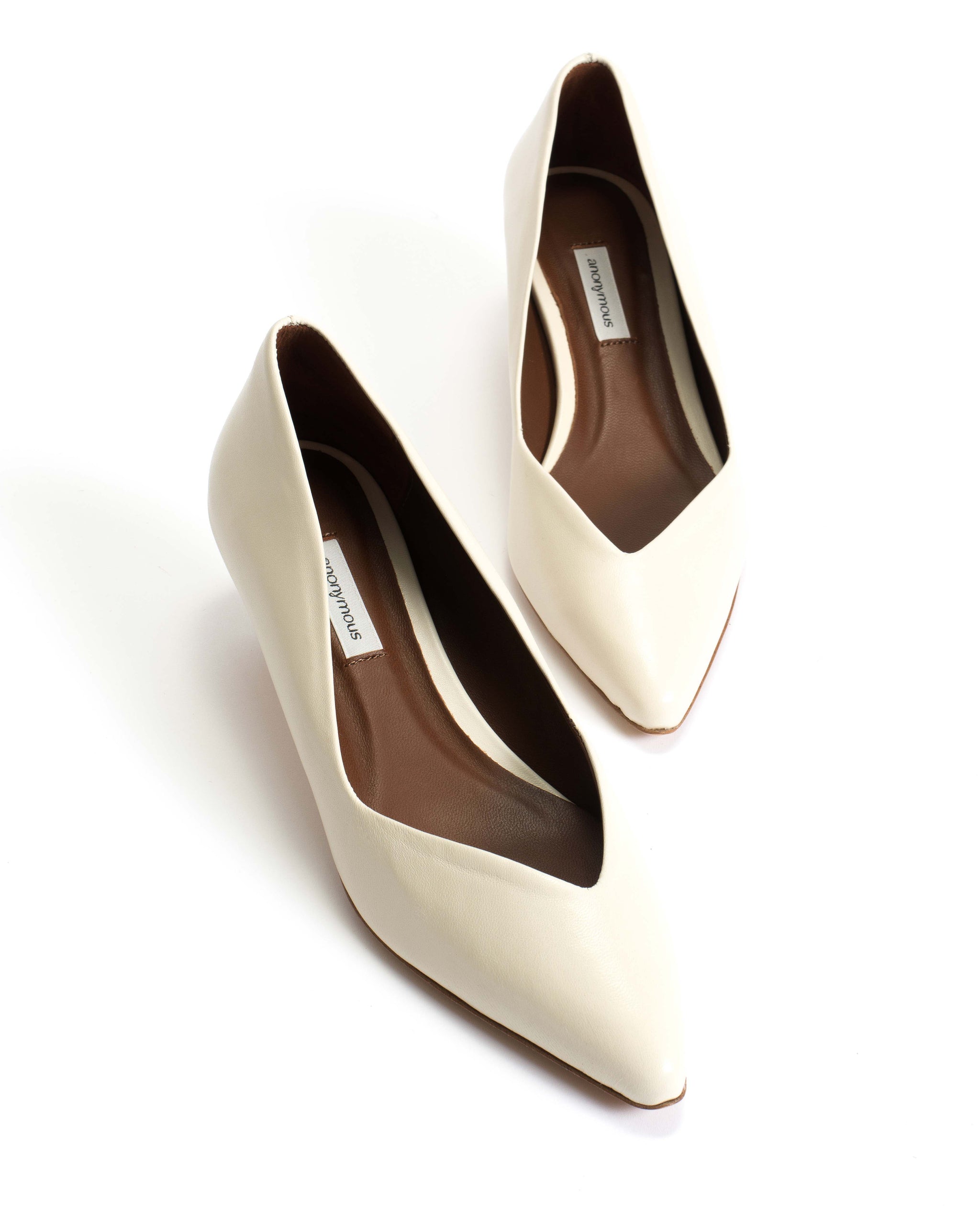 Trini 40 stiletto Shiny lamb White sand - Anonymous Copenhagen