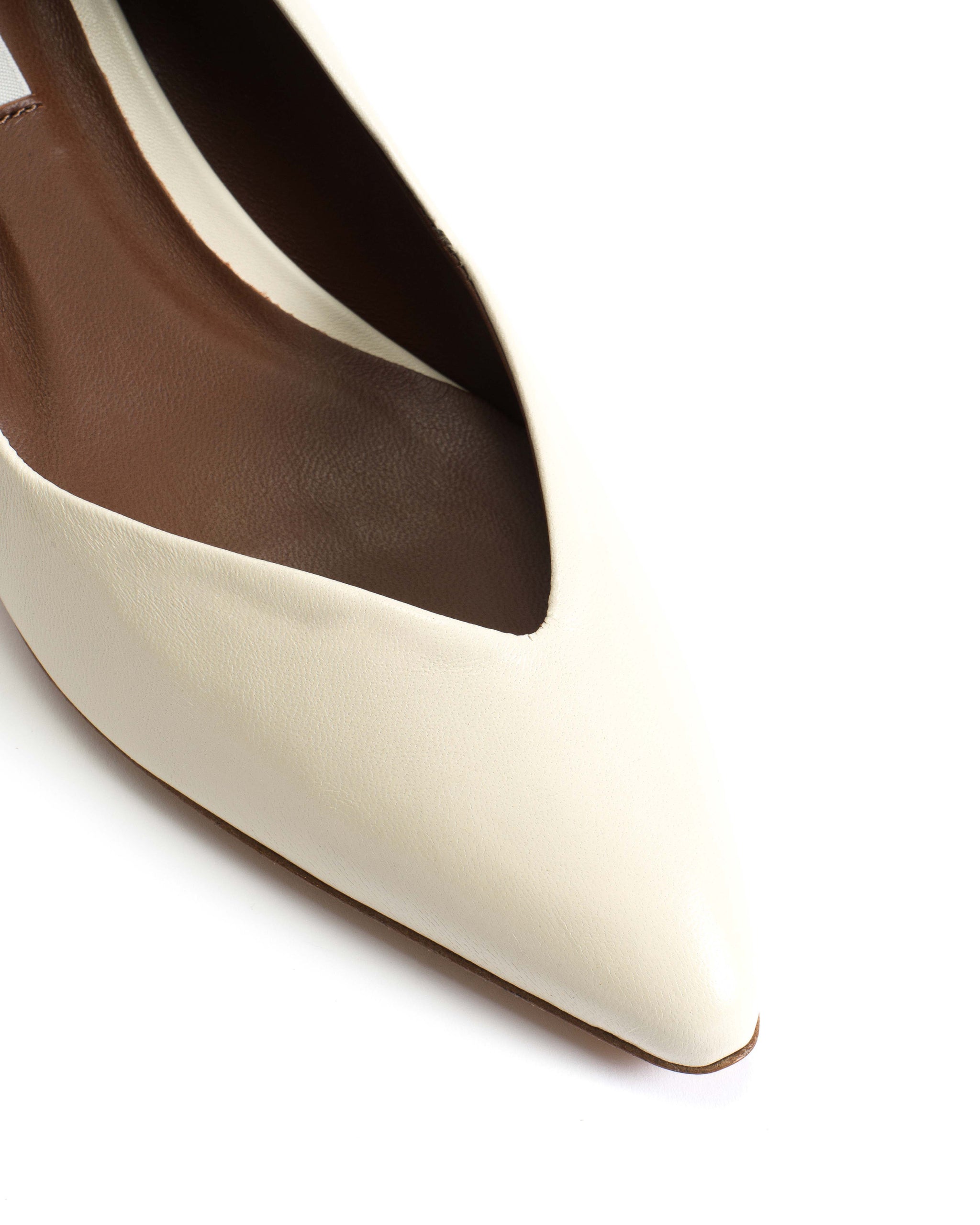 Trini 40 stiletto Shiny lamb White sand - Anonymous Copenhagen