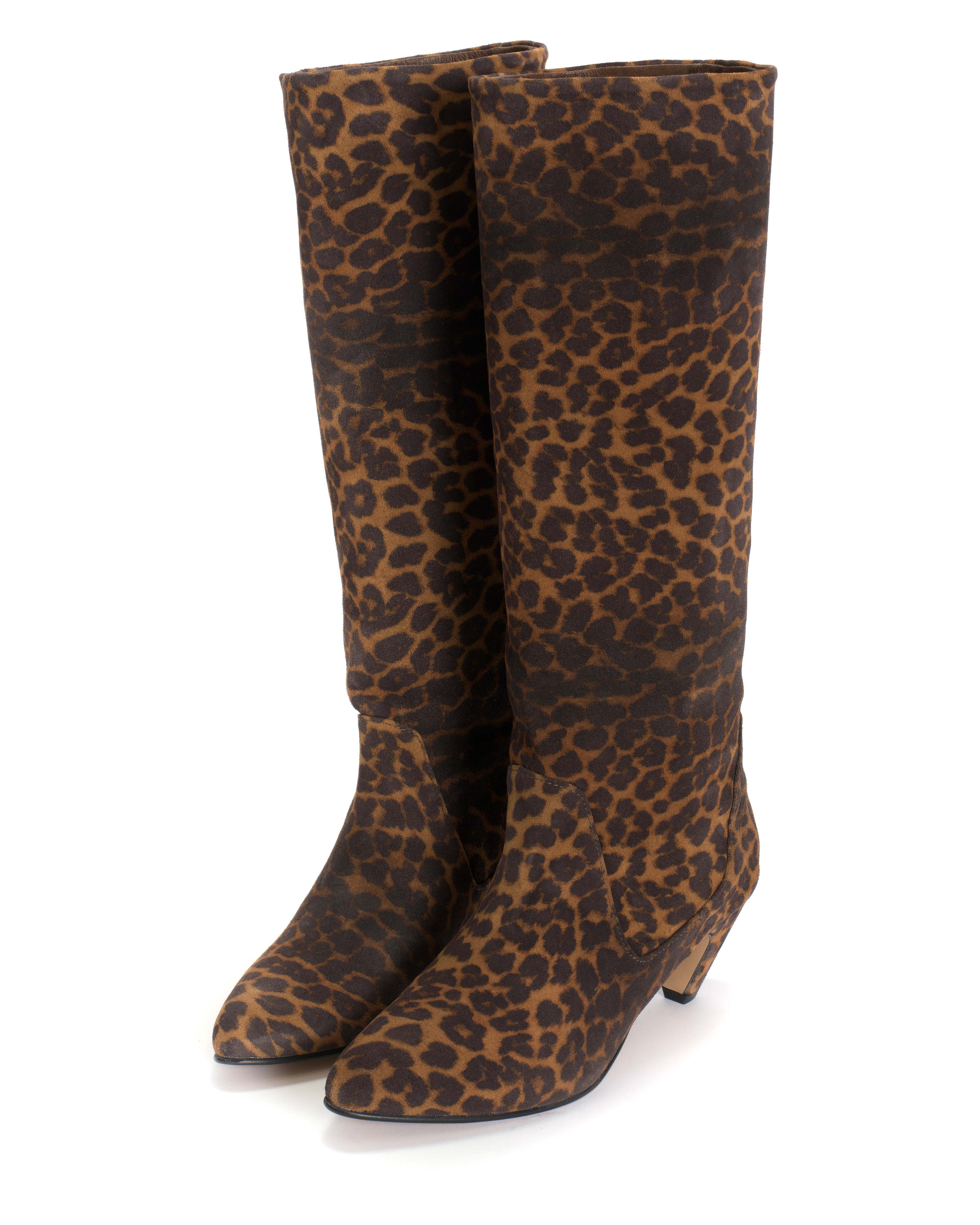 Valle 50 stiletto Calf suede print Leopard
