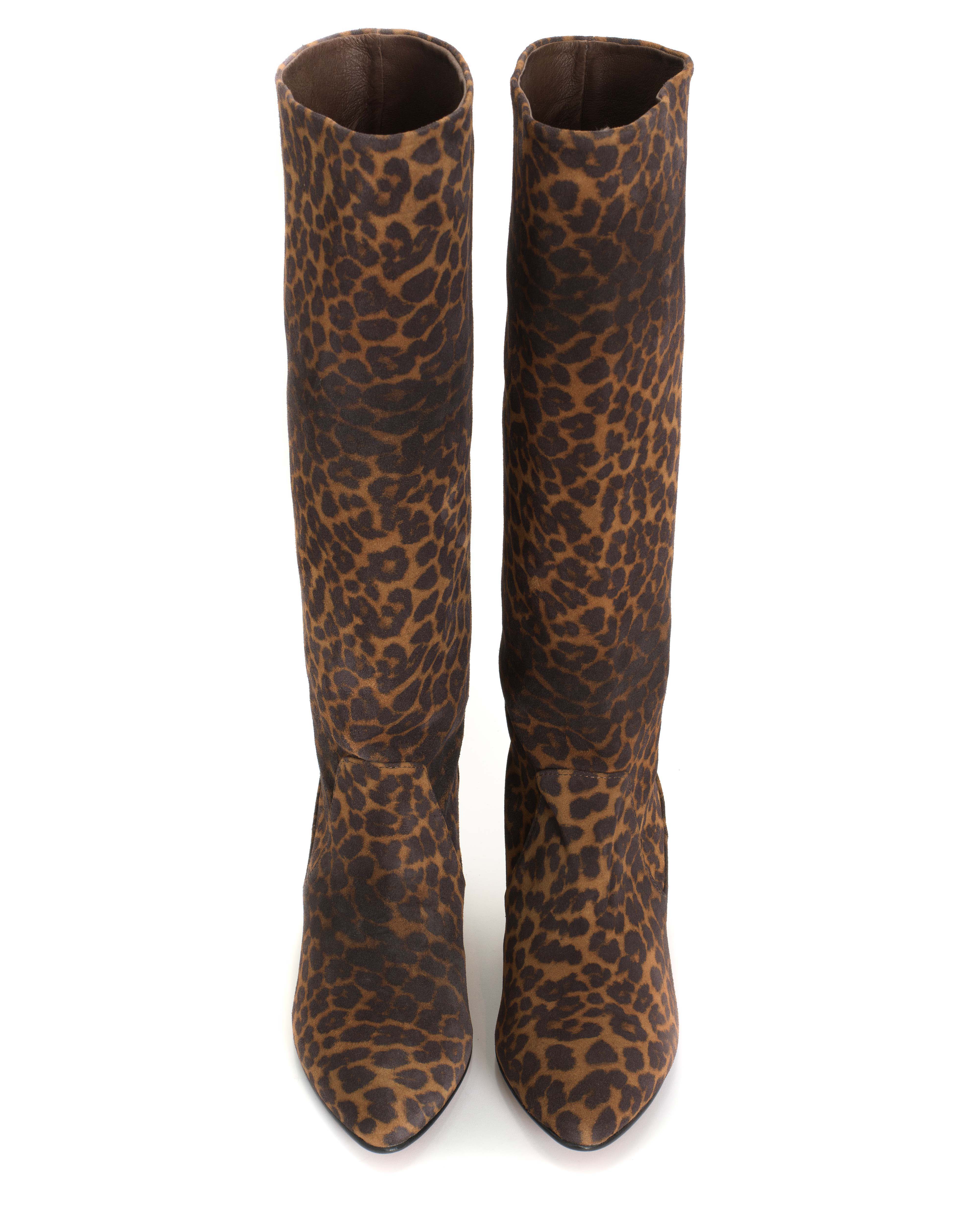 Valle 50 stiletto Calf suede print Leopard