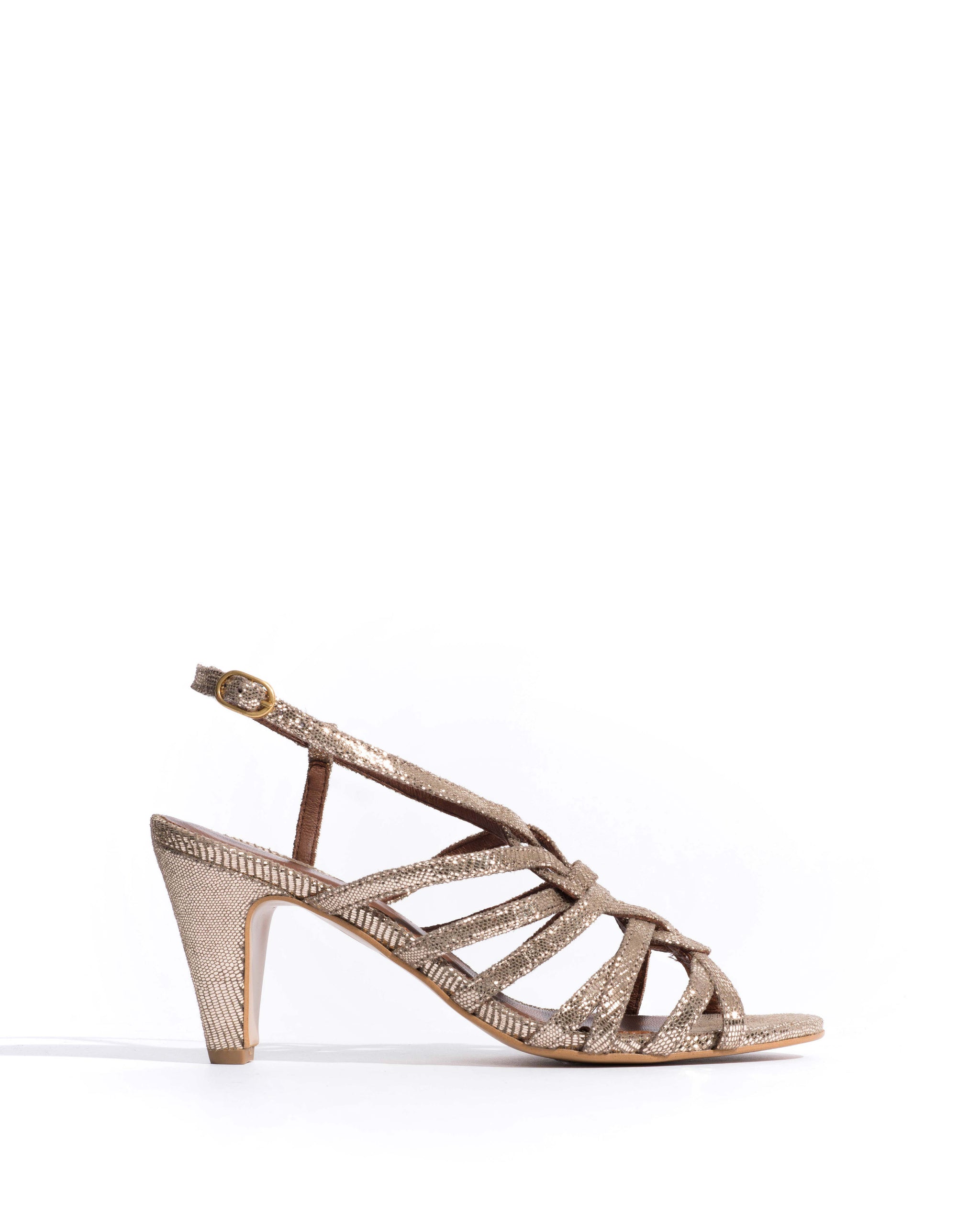 Vickey 75 Lizard metallic goat Vintage champagne - Anonymous Copenhagen Heels